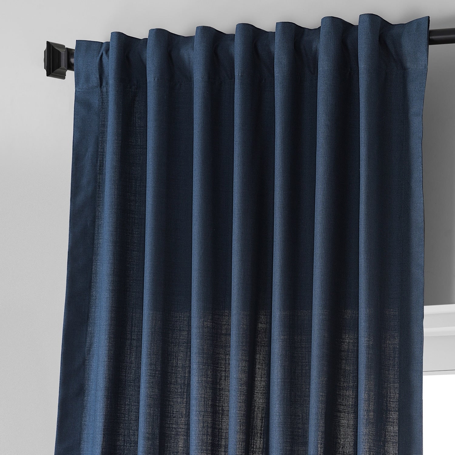 Exclusive Fabrics Dune Textured Solid Cotton Curtain Pair (2 Panels)