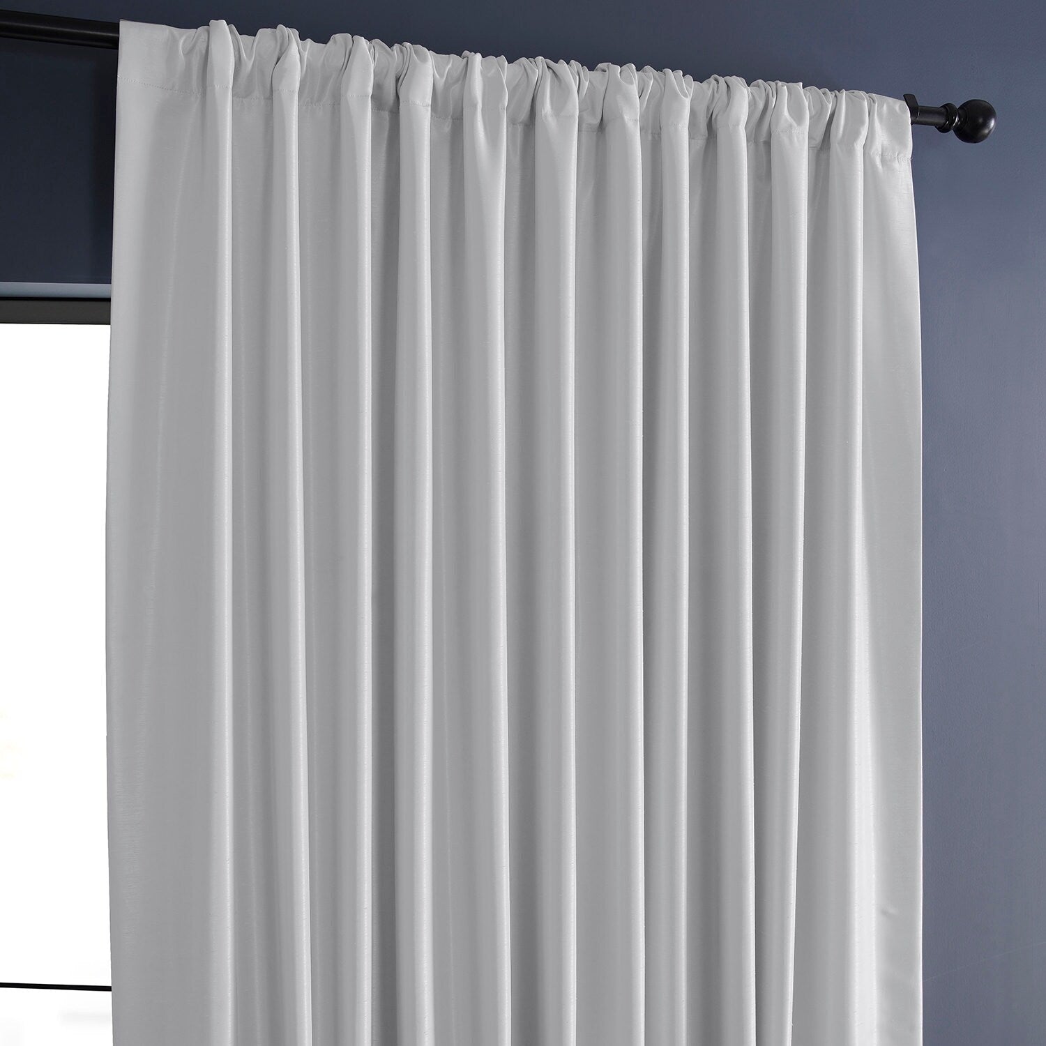 Exclusive Fabrics Blackout Extra Wide Faux Dupioni Curtain (1 Panel)