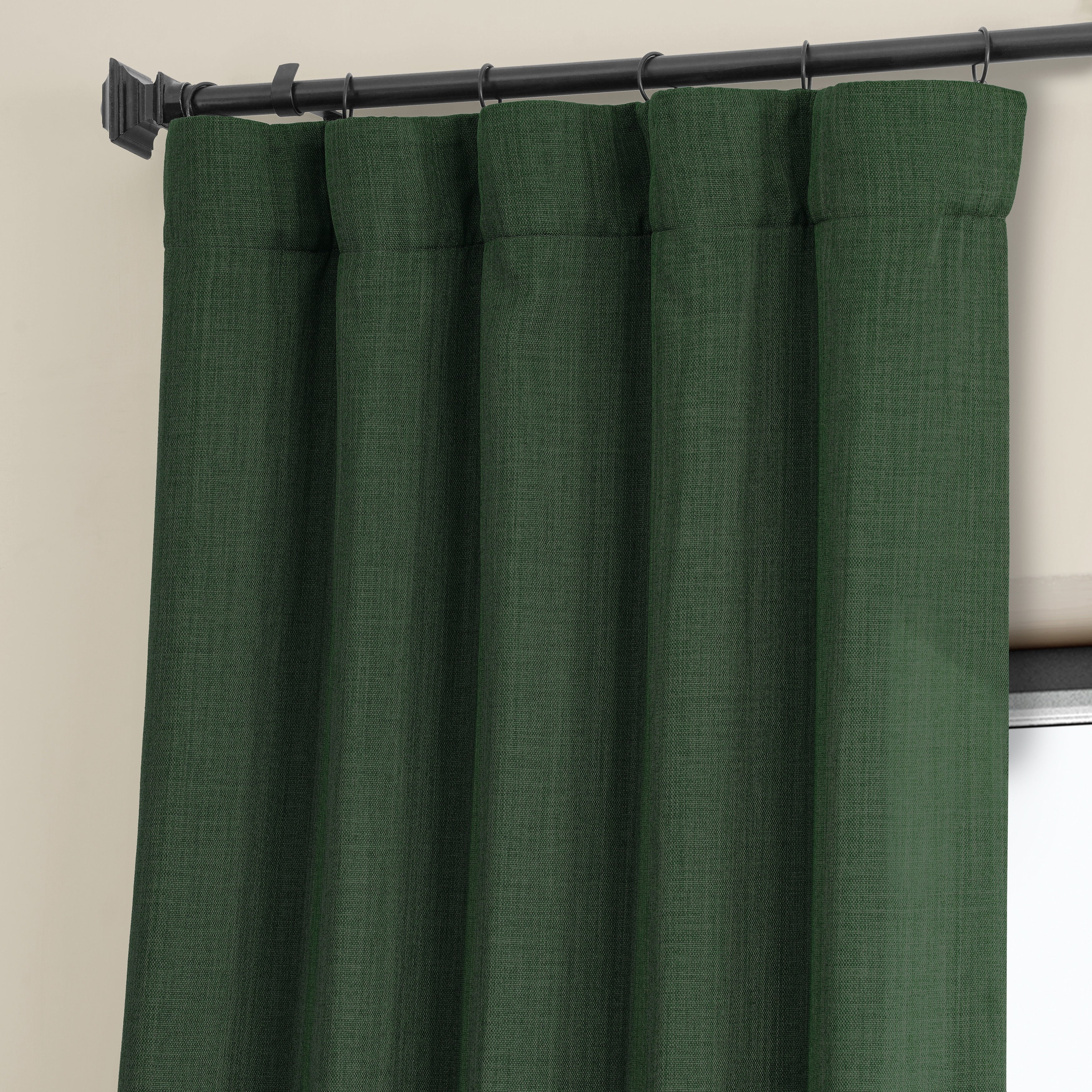 Exclusive Fabrics Faux Linen Room Darkening Curtain (1 Panel)