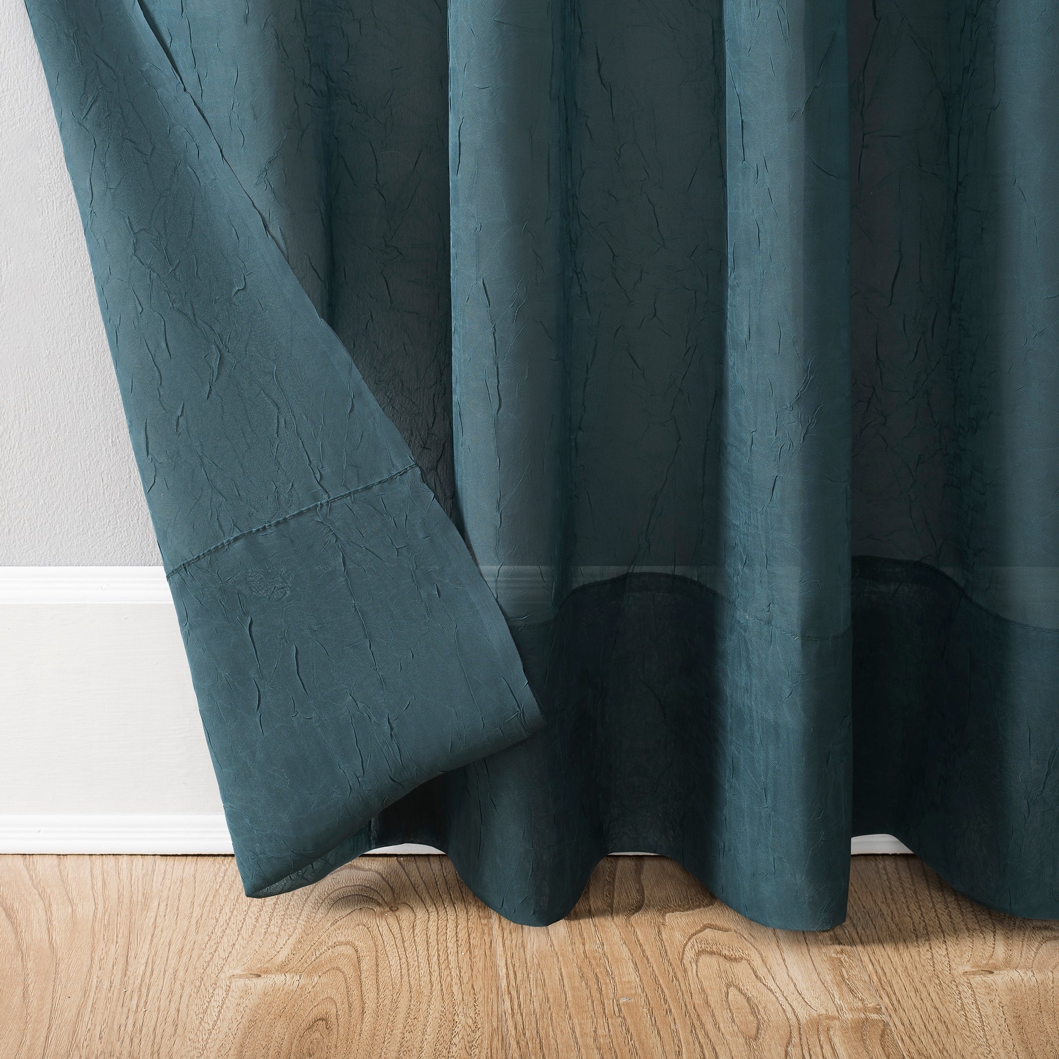 No. 918 Erica Crushed Voile Sheer Grommet Curtain Panel, Single Panel