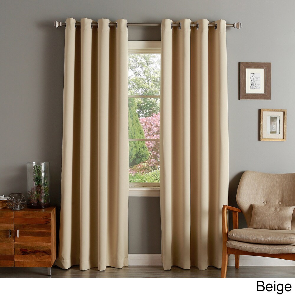 Aurora Home Silver Grommet Top 84-inch Blackout Curtain Pair - 52 x 84 - 52 x 84