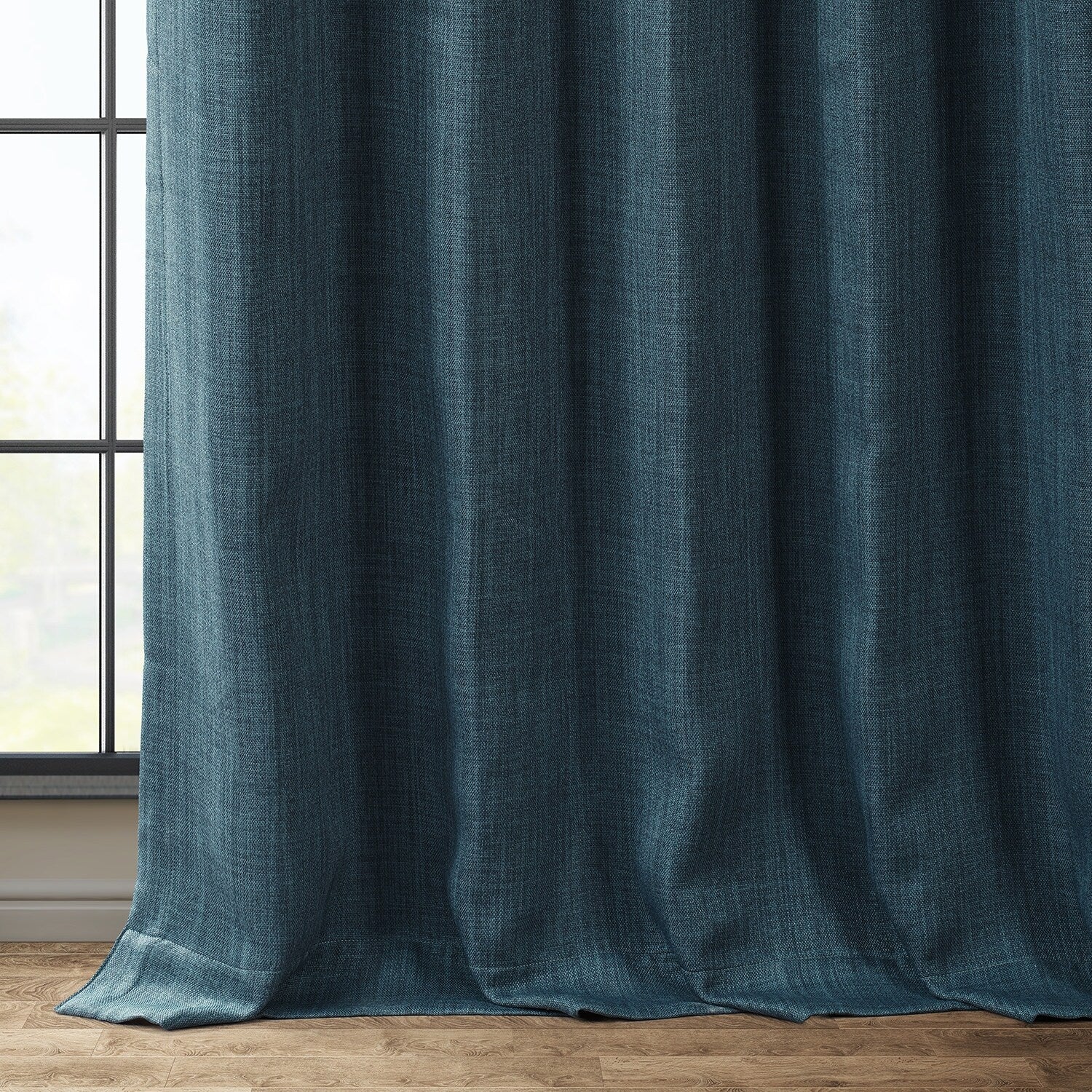 Exclusive Fabrics Faux Linen Room Darkening Curtain (1 Panel)