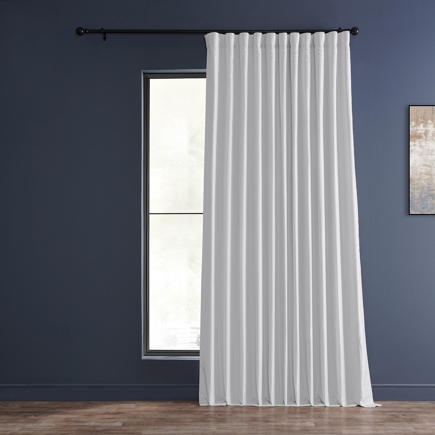 Exclusive Fabrics Blackout Extra Wide Faux Dupioni Curtain (1 Panel)