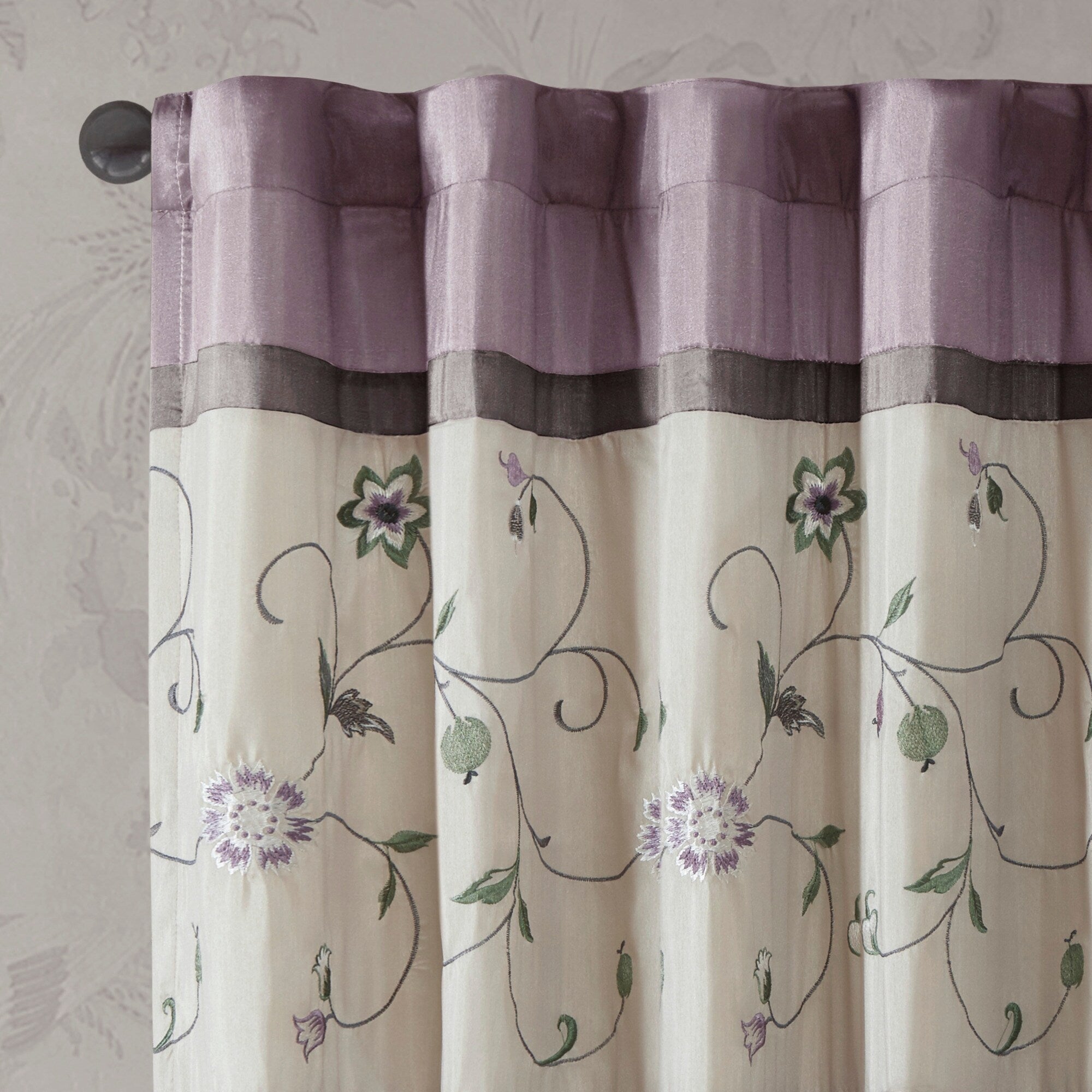 Madison Park Belle Embroidered Window Curtain Panel