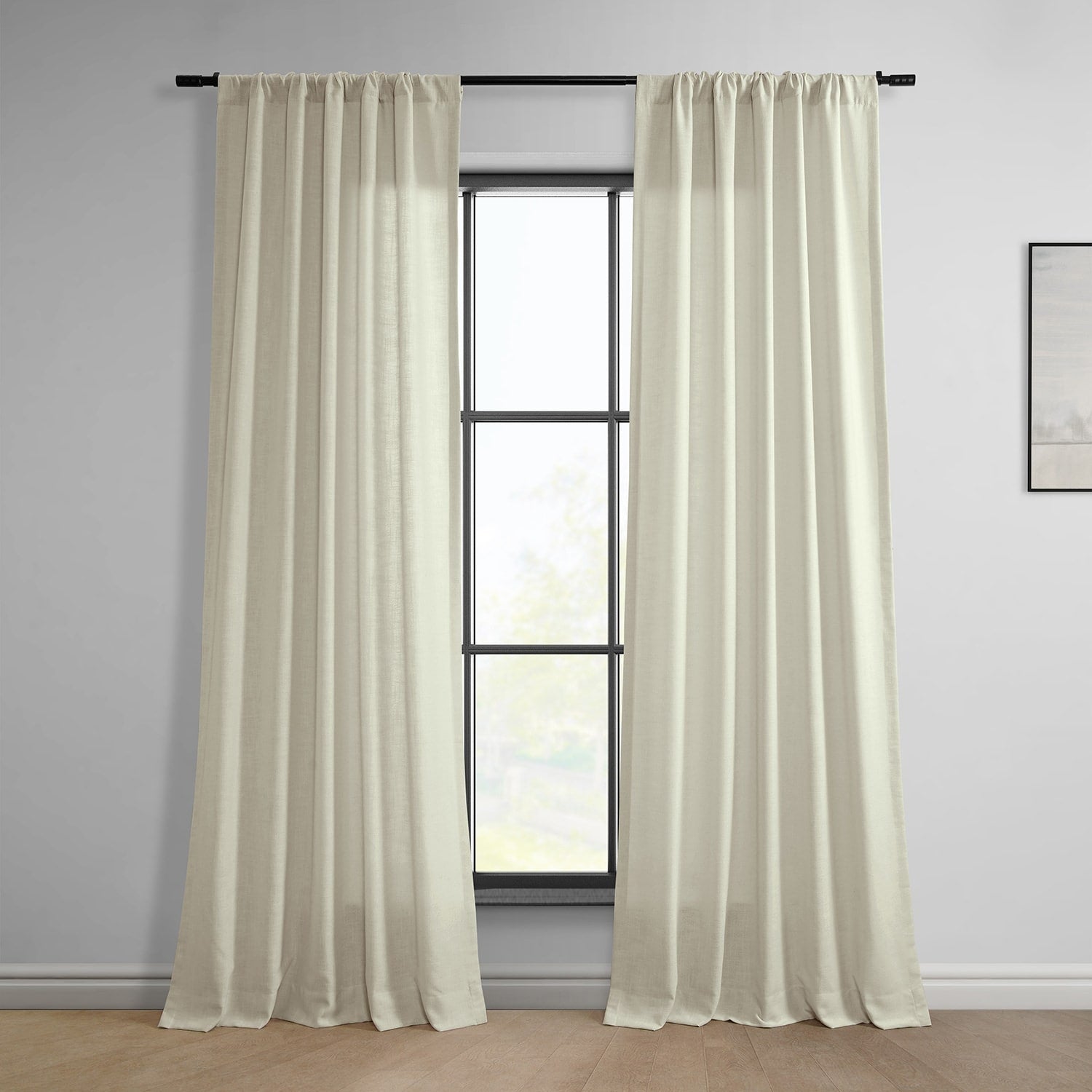 Exclusive Fabrics Classic Faux Linen Curtain (1 Panel)