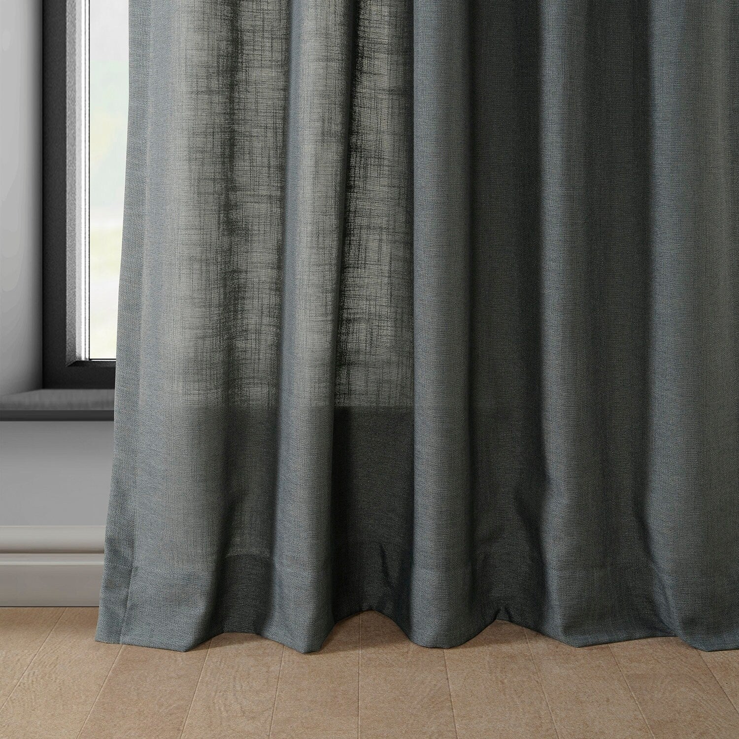 Exclusive Fabrics Classic Faux Linen Curtain (1 Panel)