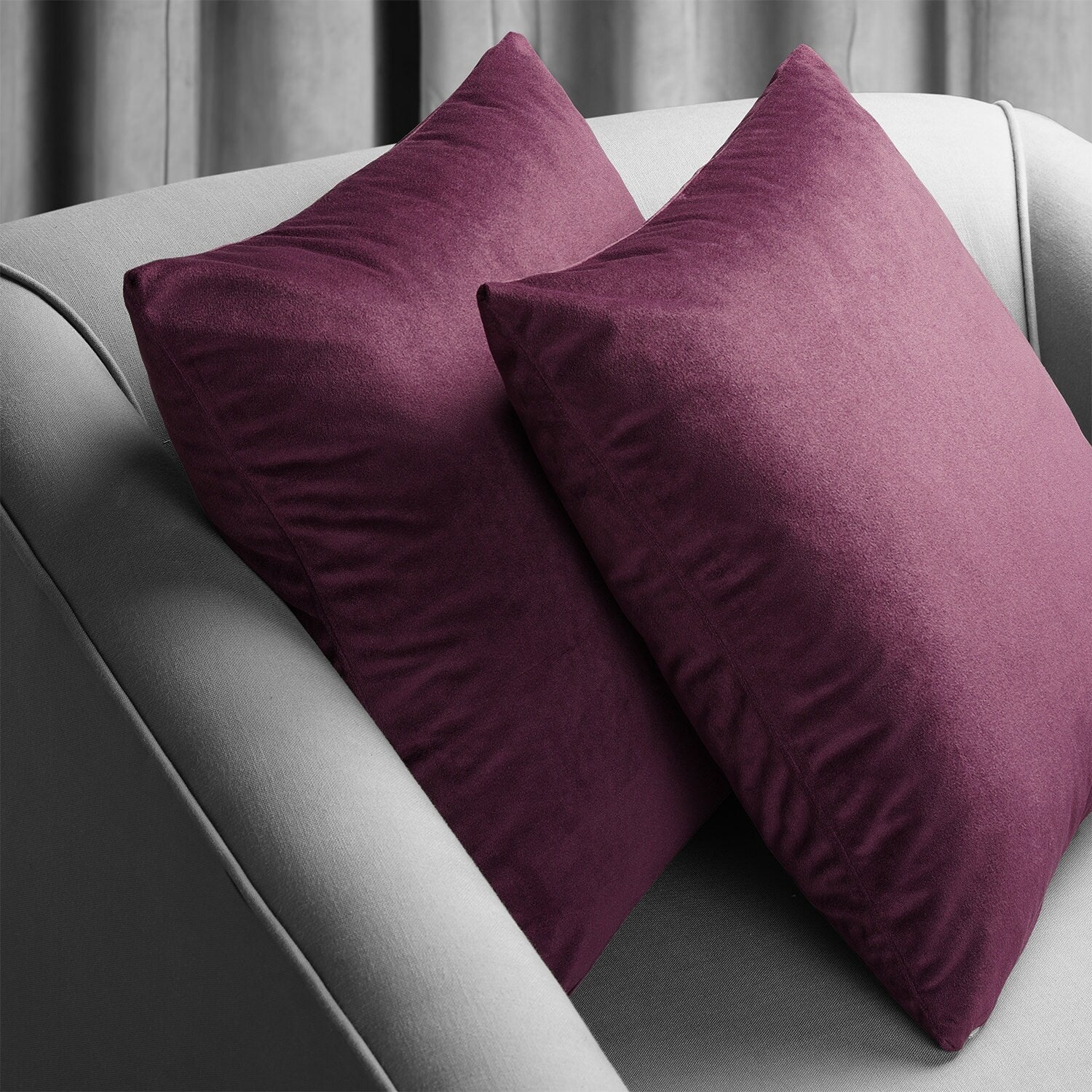 Exclusive Fabrics Signature Velvet Cushion Cover (Set of 2)