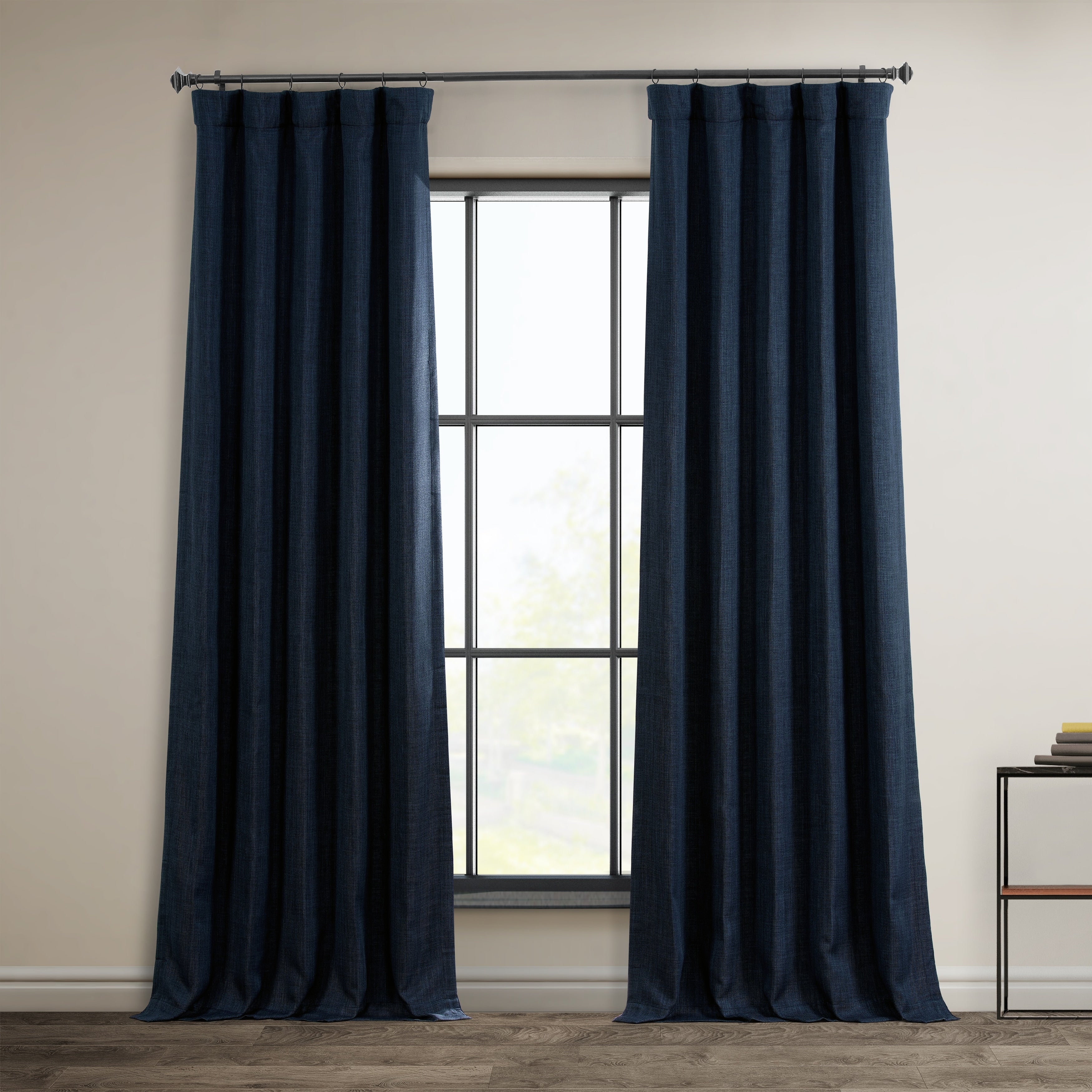 Exclusive Fabrics Faux Linen Room Darkening Curtain (1 Panel)