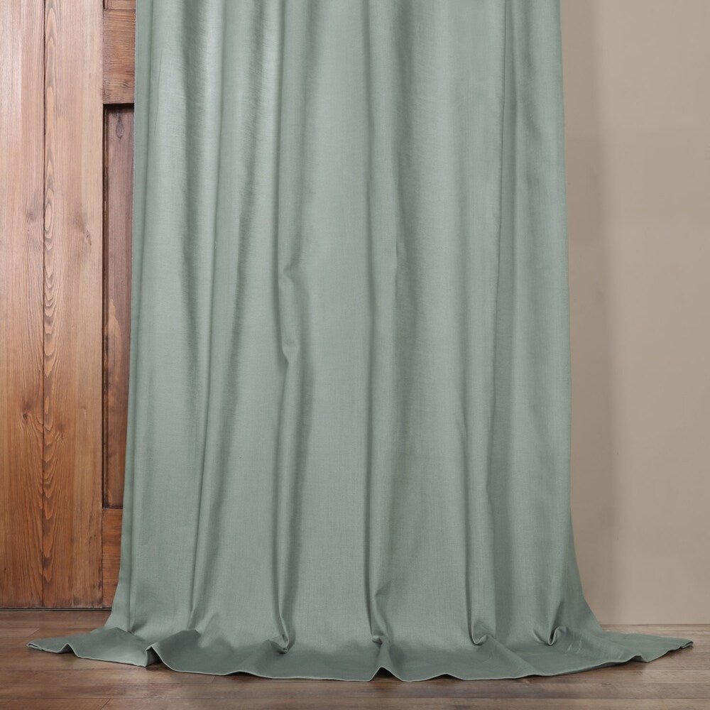 Exclusive Fabrics Solid Cotton Tie-Top Curtain (1 Panel)