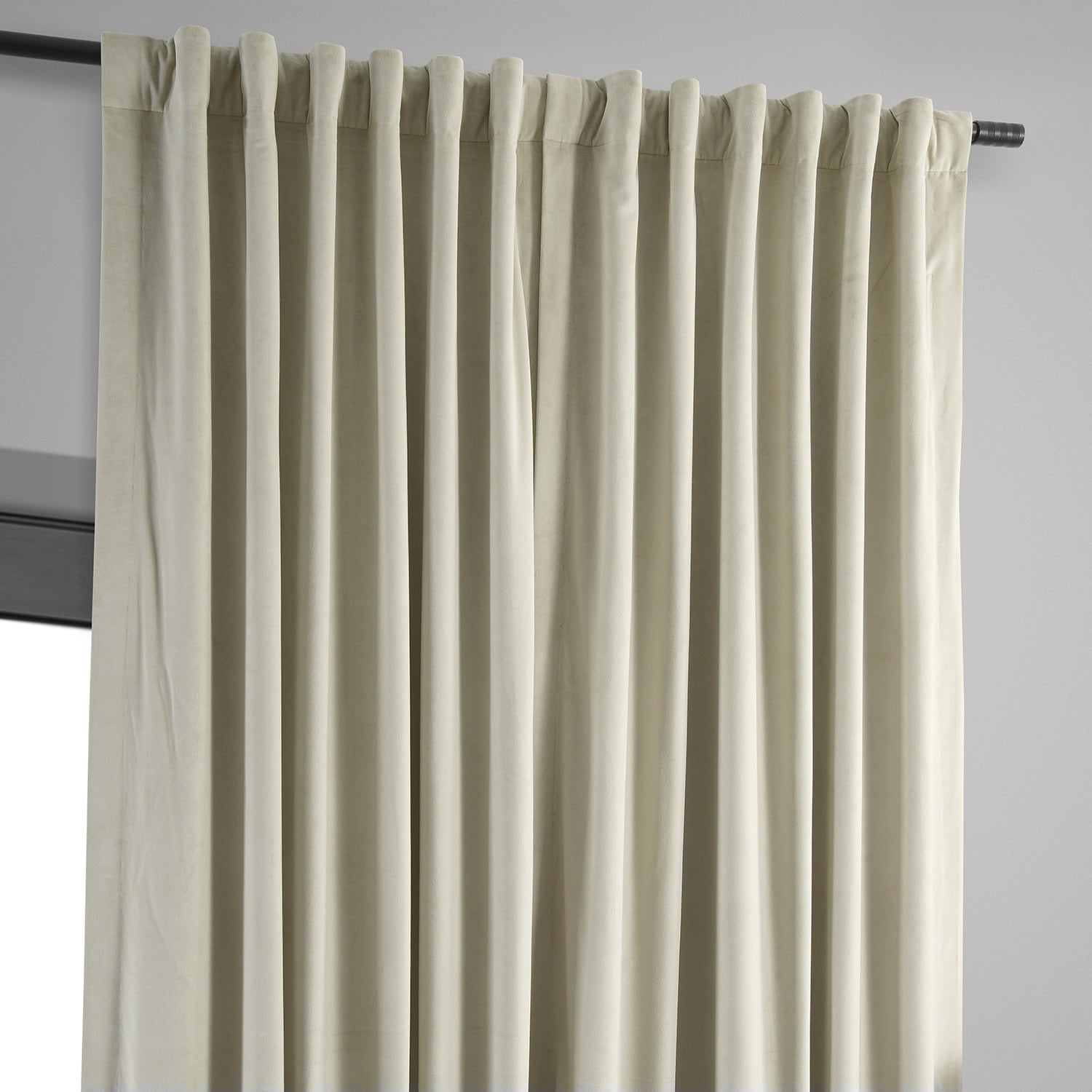 Exclusive Fabrics Signature Extra Wide Blackout Velvet Curtains (1 Panel) - Luxurious Blackout Drapes