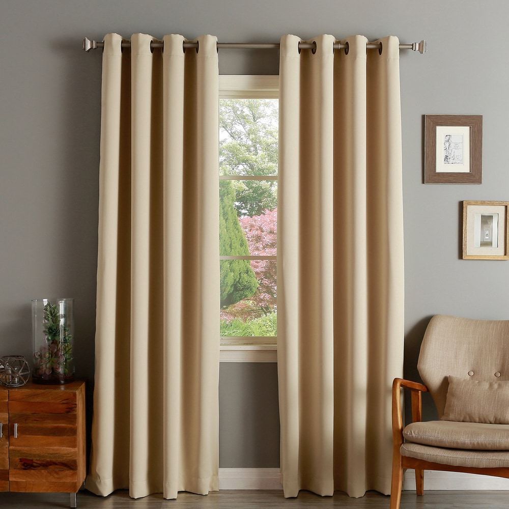 Aurora Home Thermal Insulated Blackout Grommet Top 84-inch Curtain Panel Pair - 52 x 84 - 52 x 84