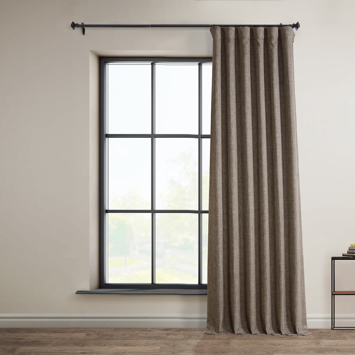 Exclusive Fabrics Faux Linen Room Darkening Curtain (1 Panel)