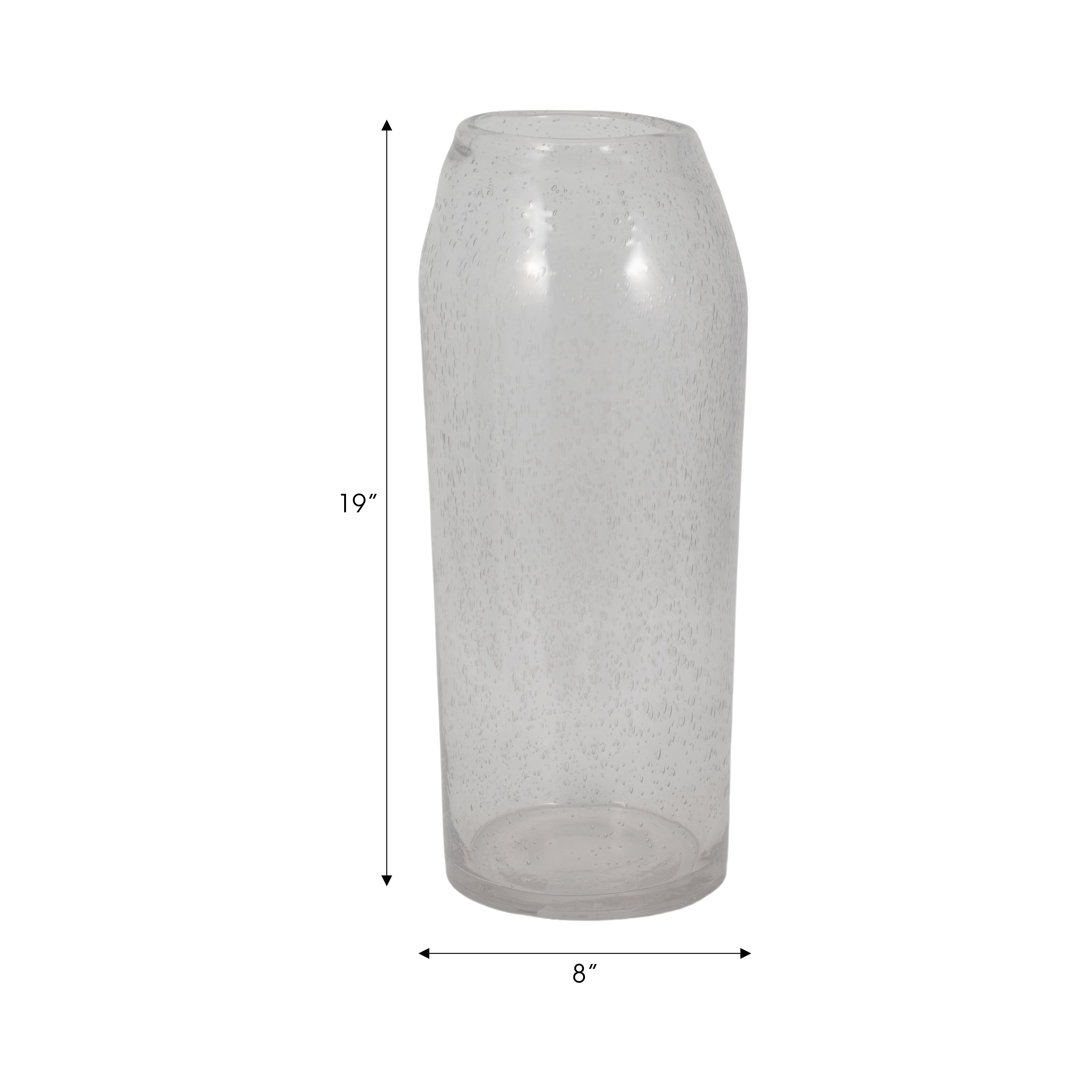 Sagebrook Home Elegant Glass Floor Vase