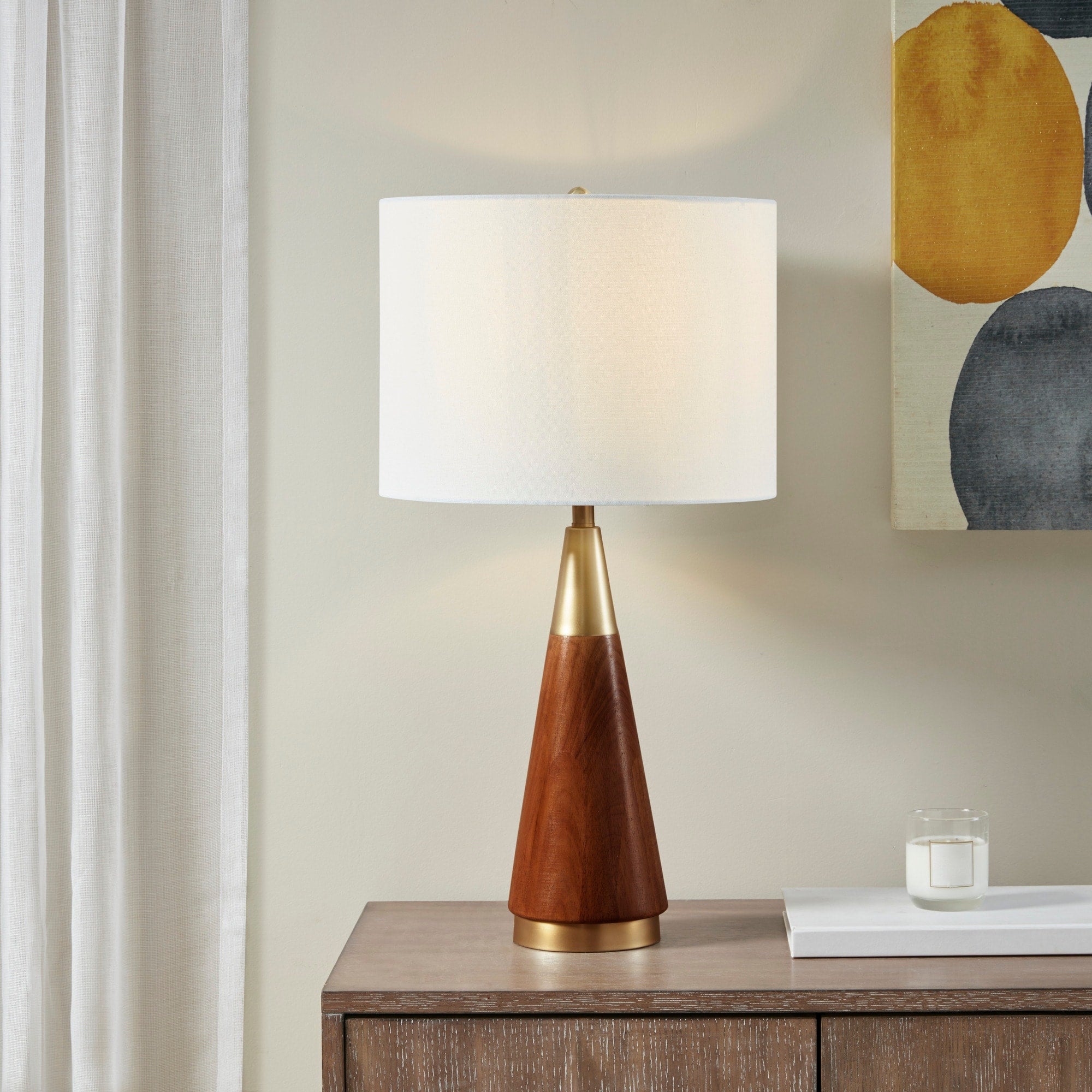 INK+IVY Chrislie Triangular Table Lamp