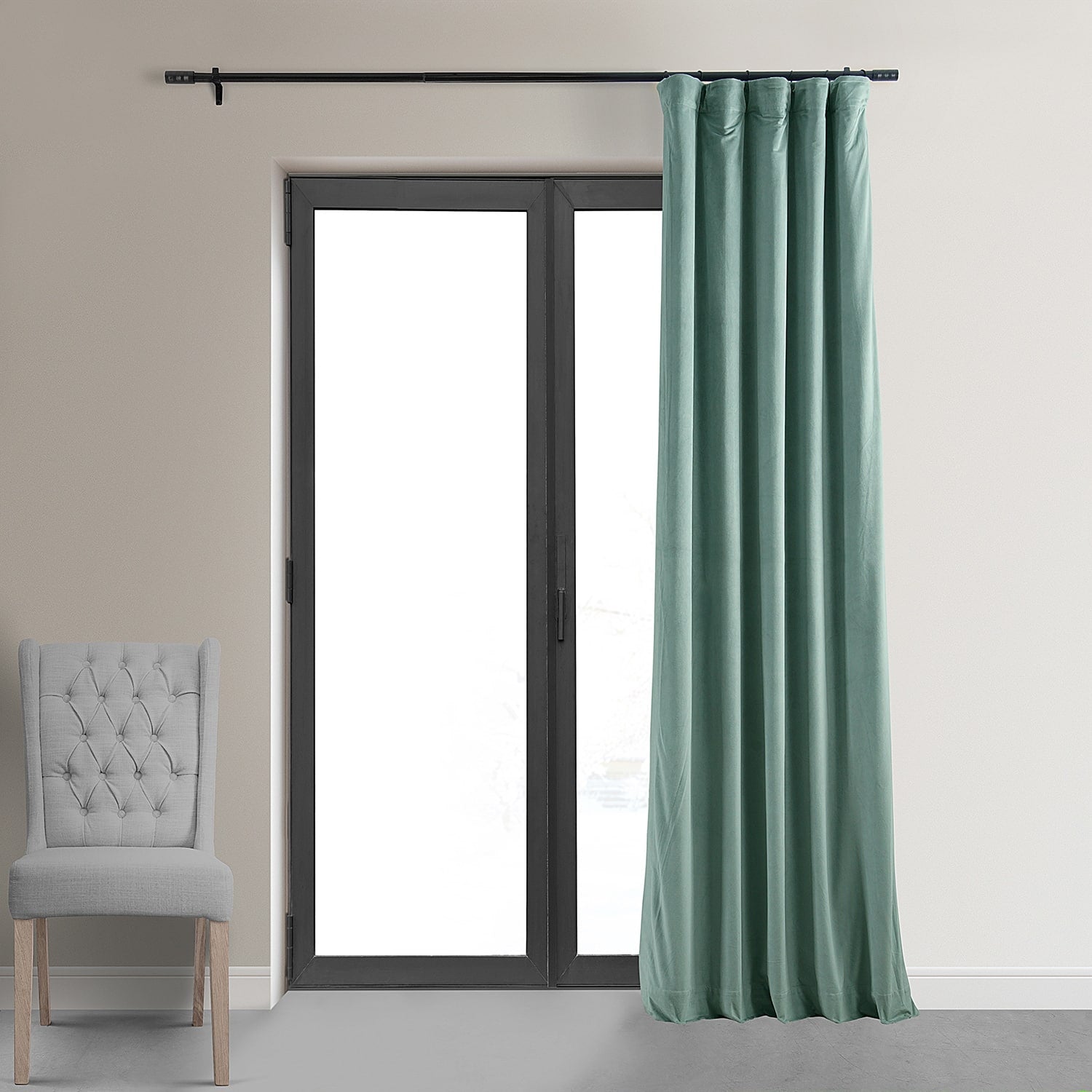 Exclusive Fabrics Signature Velvet Blackout Curtain 120 Inches Long (1 Panel)