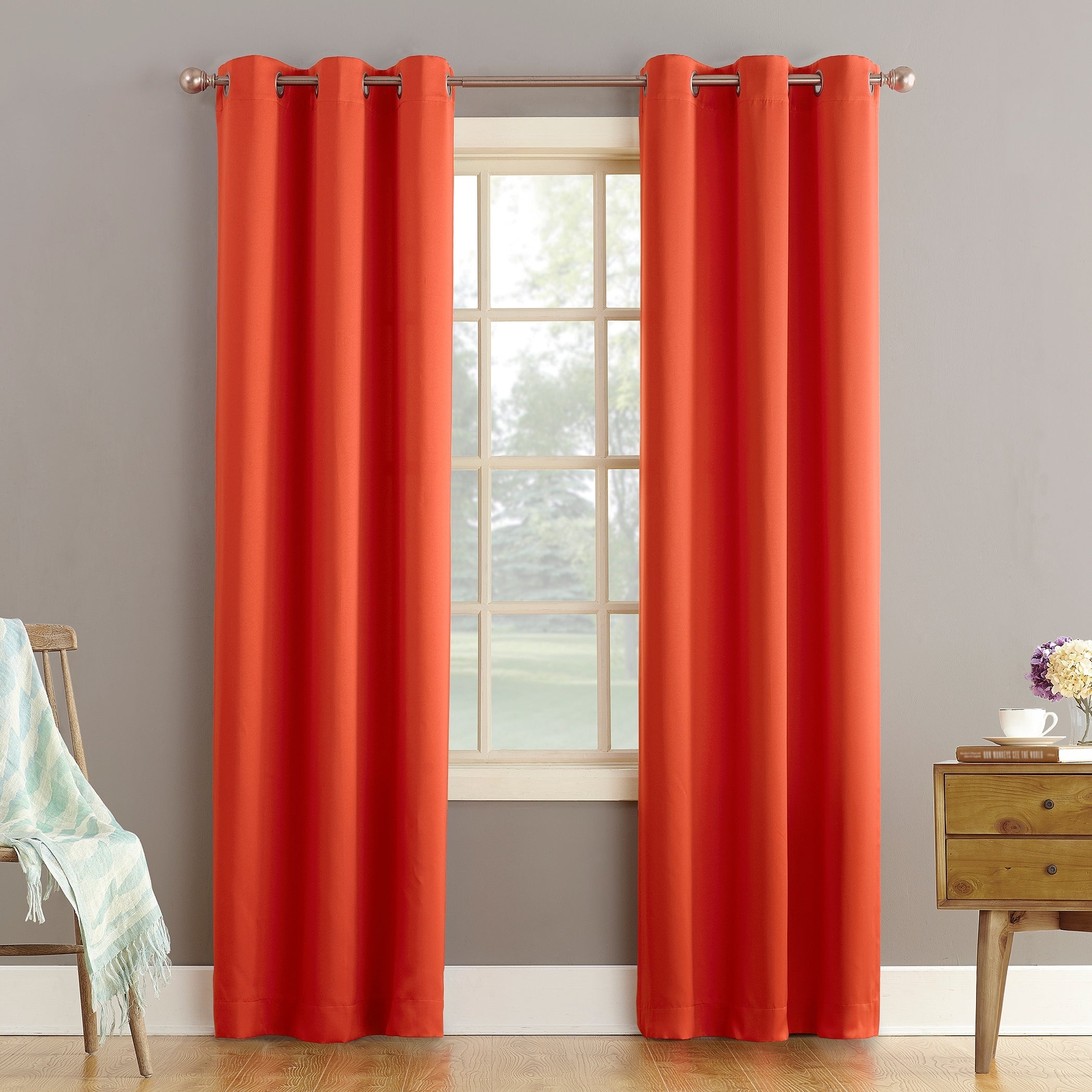 Sun Zero Talisha Grommet Room Darkening Window Curtain Panel