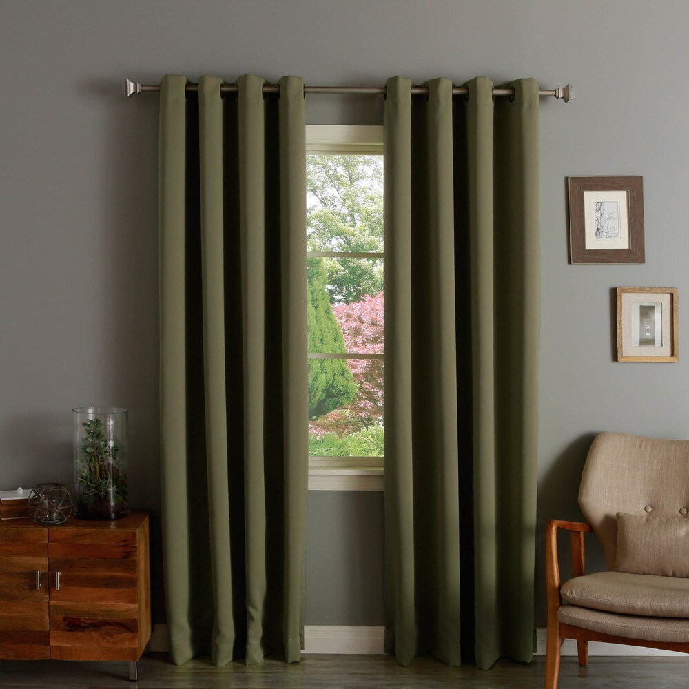 Aurora Home Grommet-top Insulated Blackout Curtain Panel Pair - 52 x 120