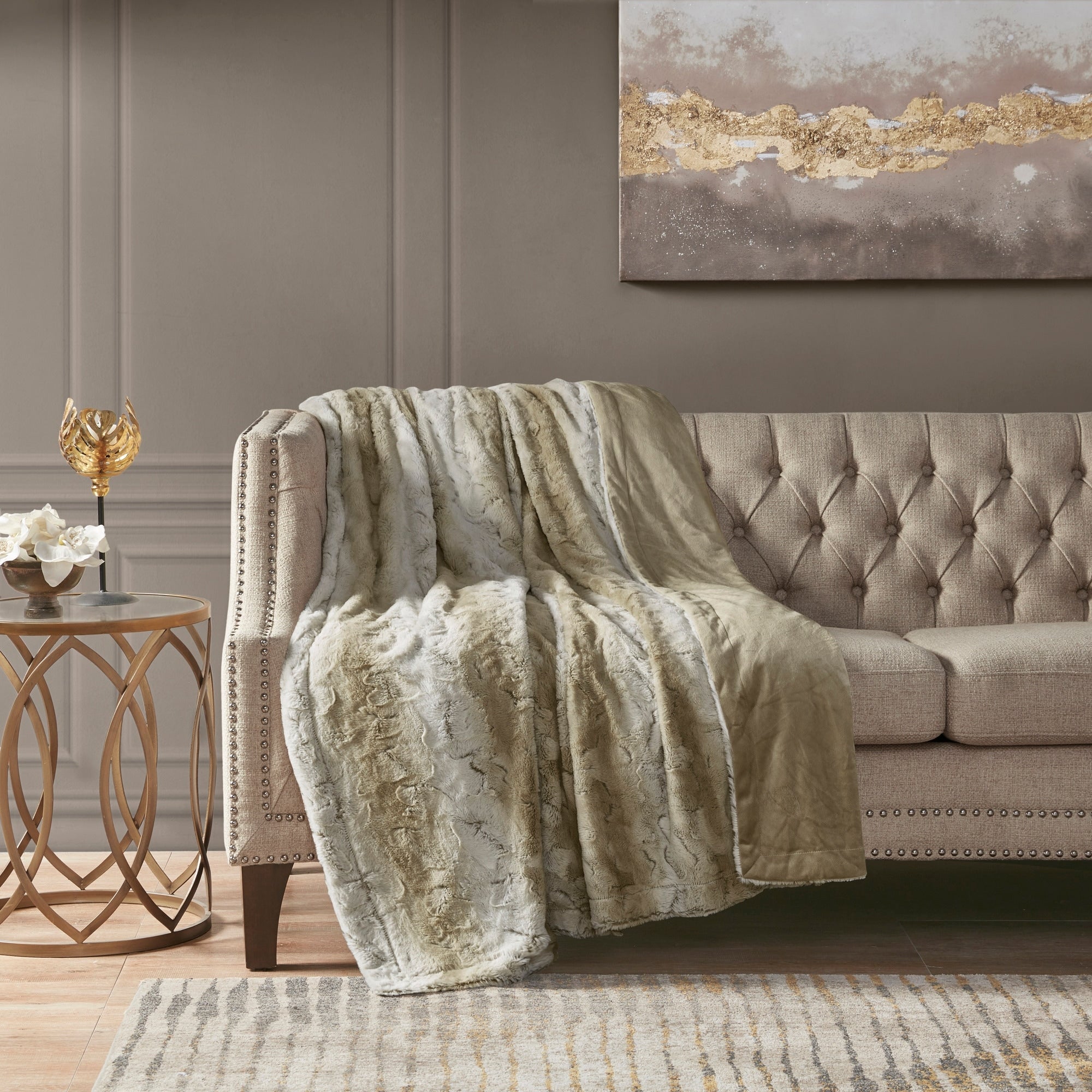 Madison Park Zuri Oversized Faux Fur Throw