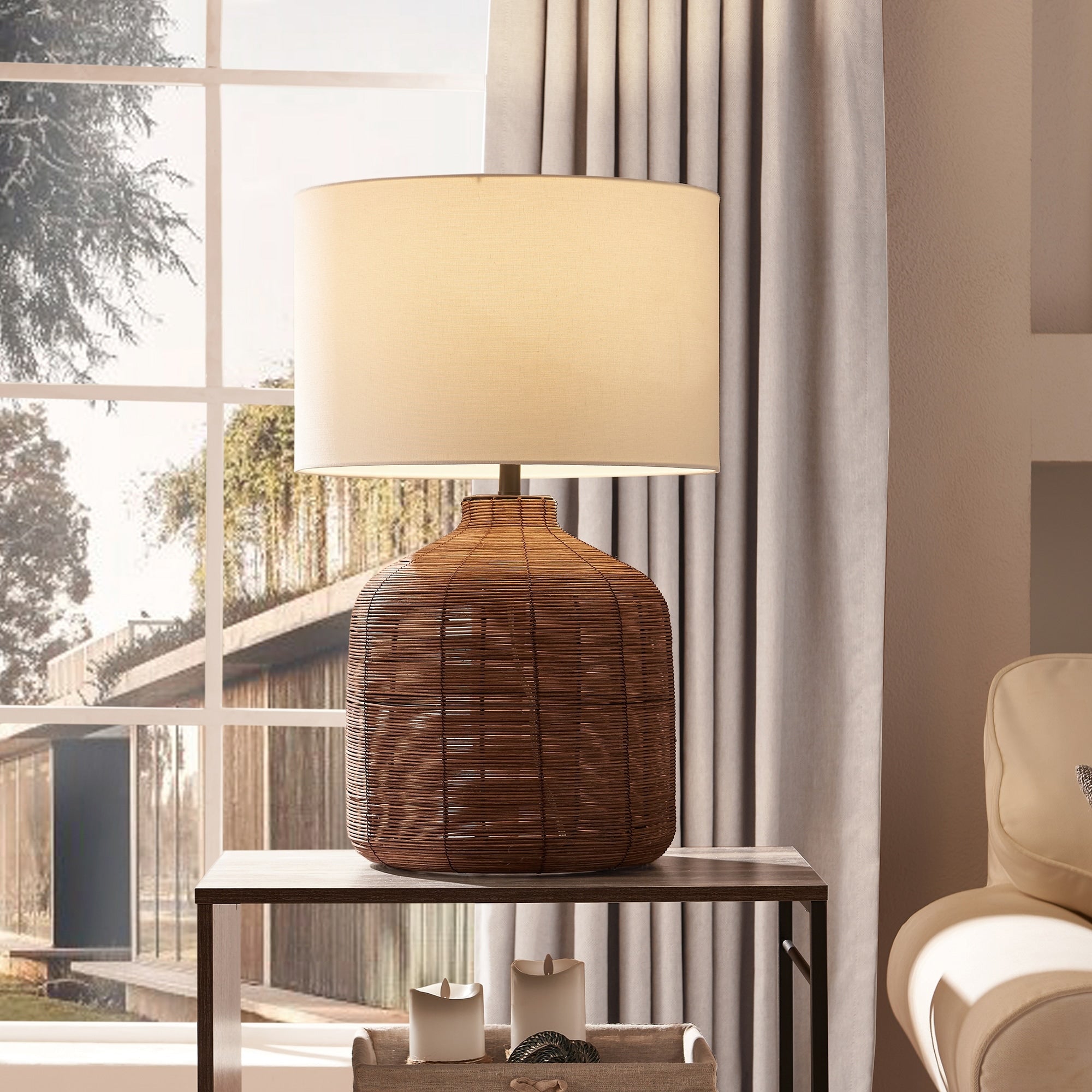 Jolina Rattan Table Lamp