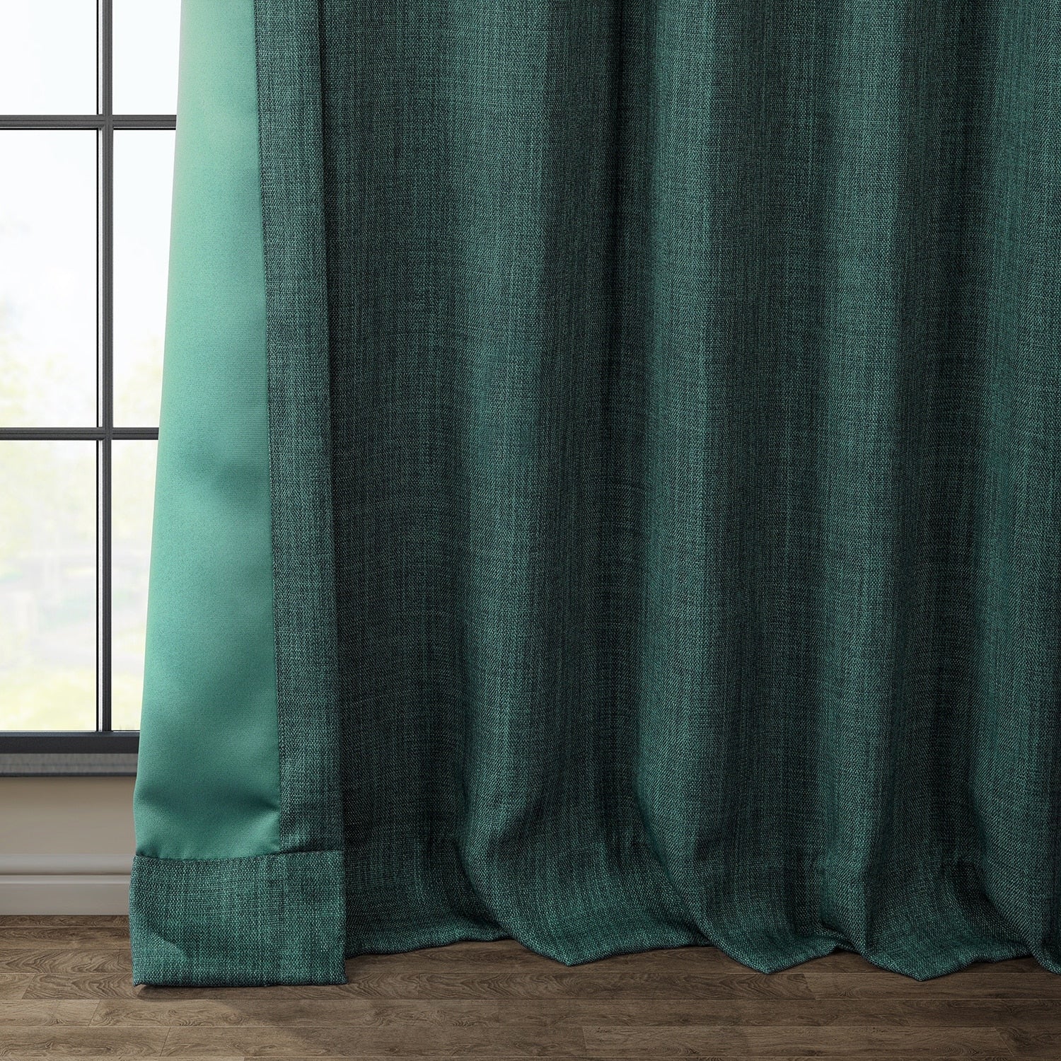 Exclusive Fabrics Faux Linen Room Darkening Curtain (1 Panel)