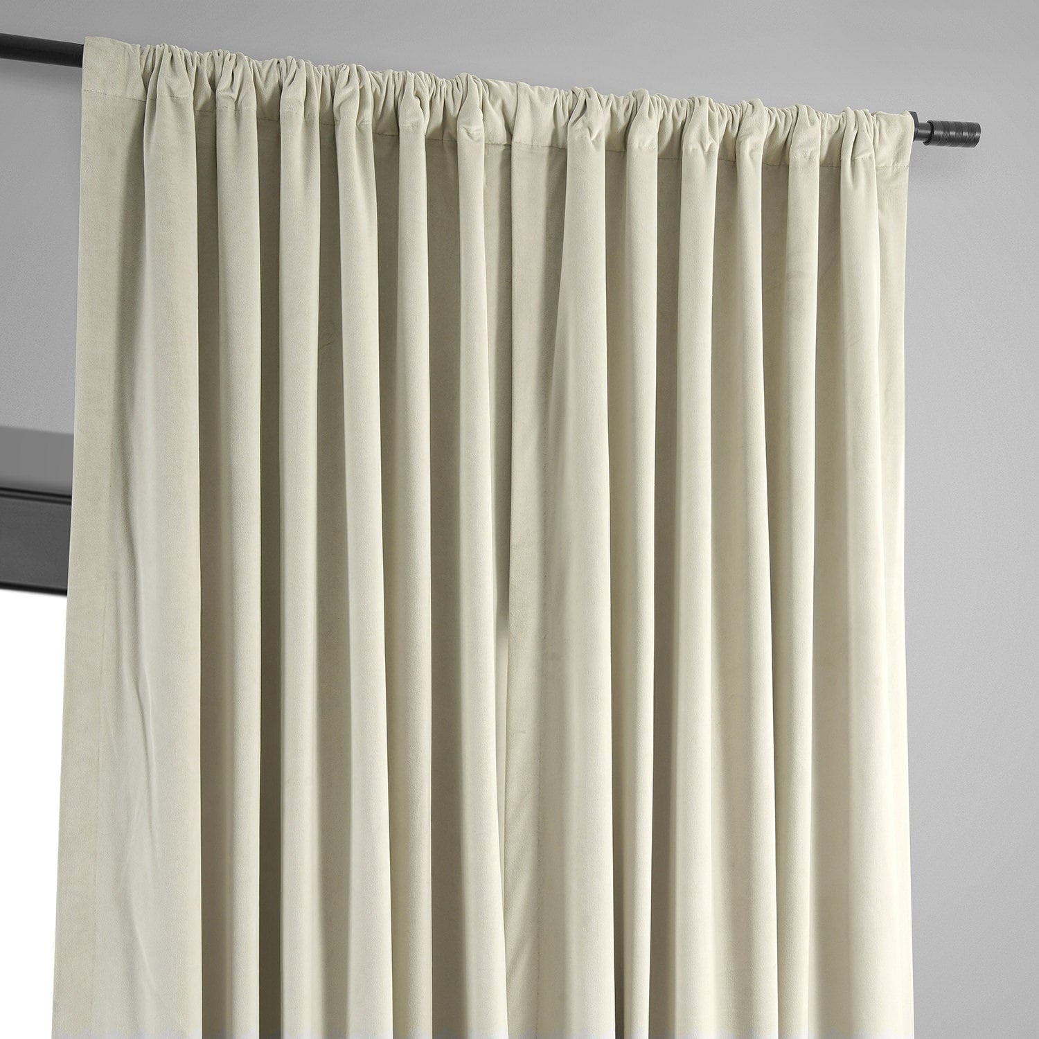 Exclusive Fabrics Signature Extra Wide Blackout Velvet Curtains (1 Panel) - Luxurious Blackout Drapes