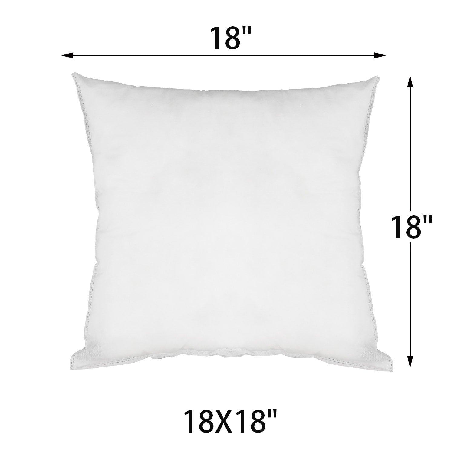 Adeco Throw Pillow Inserts Square 18x18 Inches