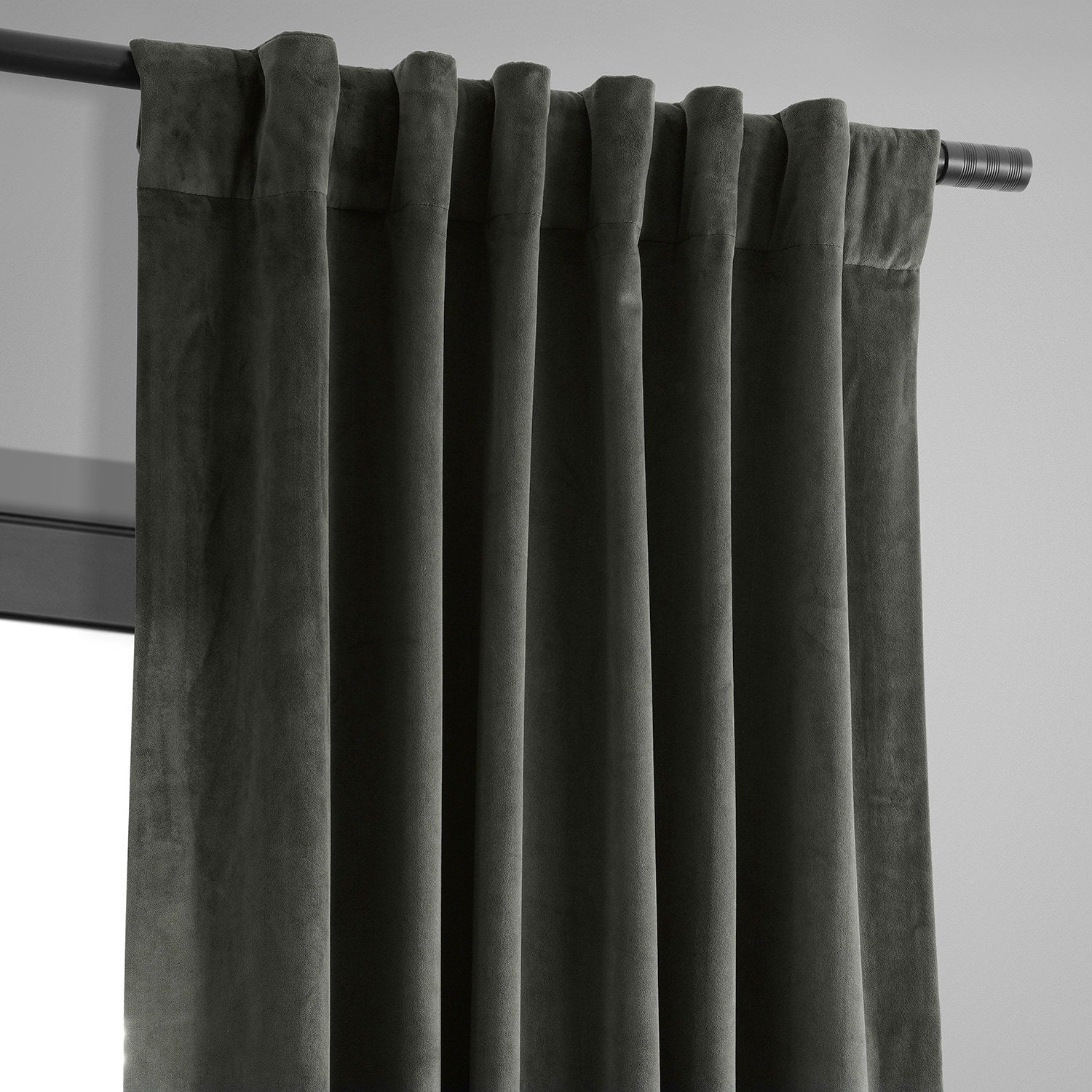 Exclusive Fabrics Signature Velvet Blackout Curtain 120 Inches Long (1 Panel)