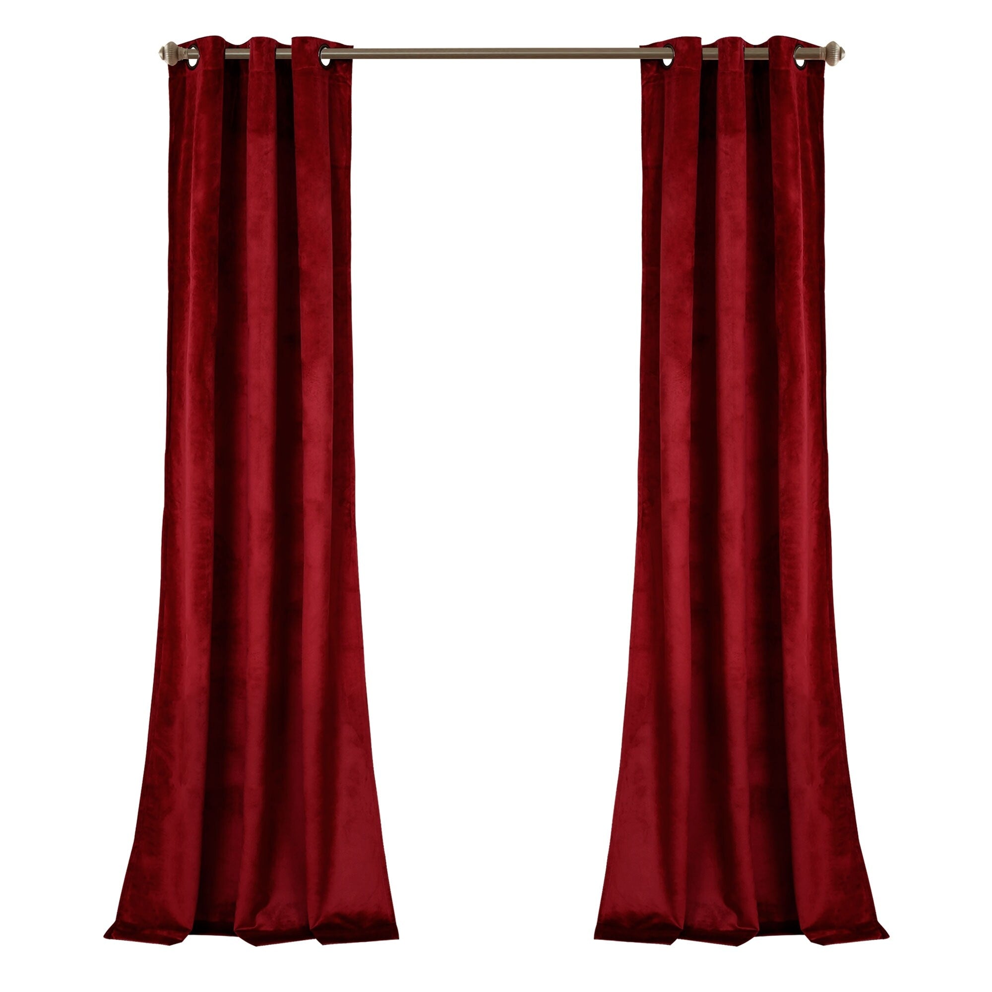 Porch & Den Lapeyrous Velvet Solid Room Darkening Window Curtain Panel Set