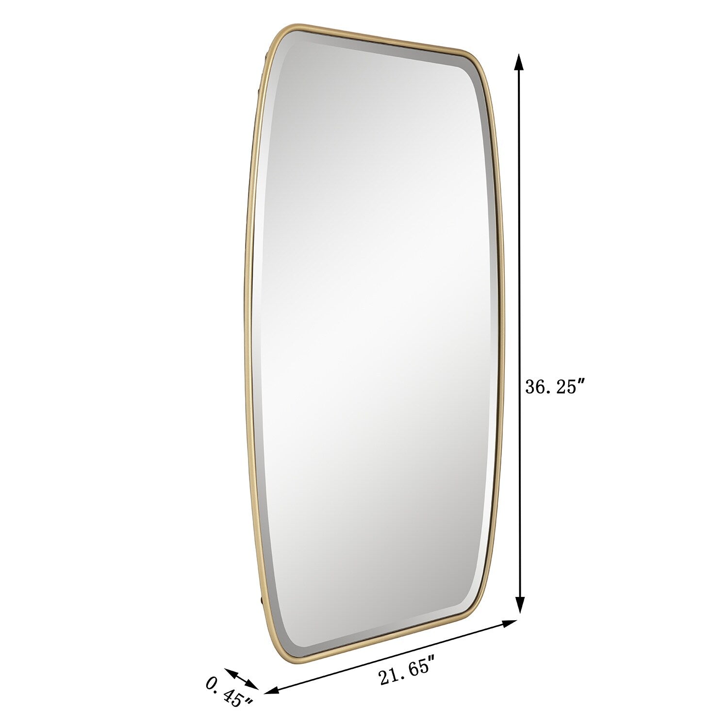 MacLuu Oval Angled Beveled Wall Mirror