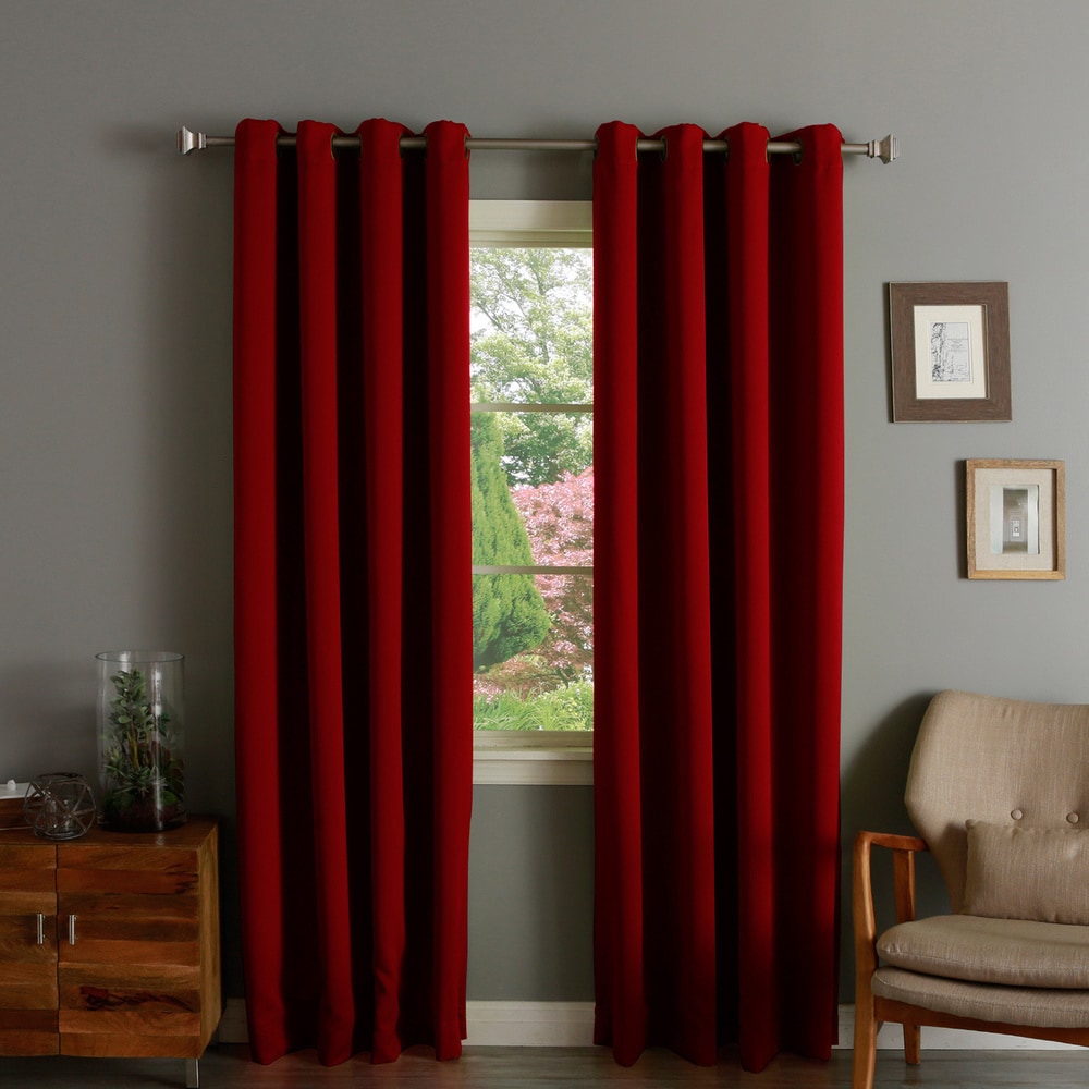 Aurora Home Thermal Insulated Blackout Grommet Top 84-inch Curtain Panel Pair - 52 x 84 - 52 x 84