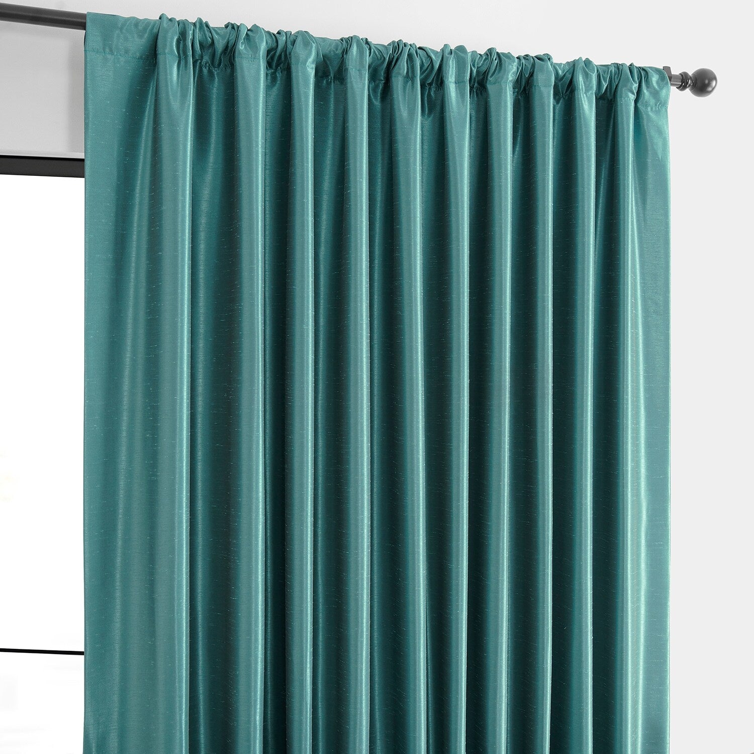 Exclusive Fabrics Blackout Extra Wide Faux Dupioni Curtain (1 Panel)