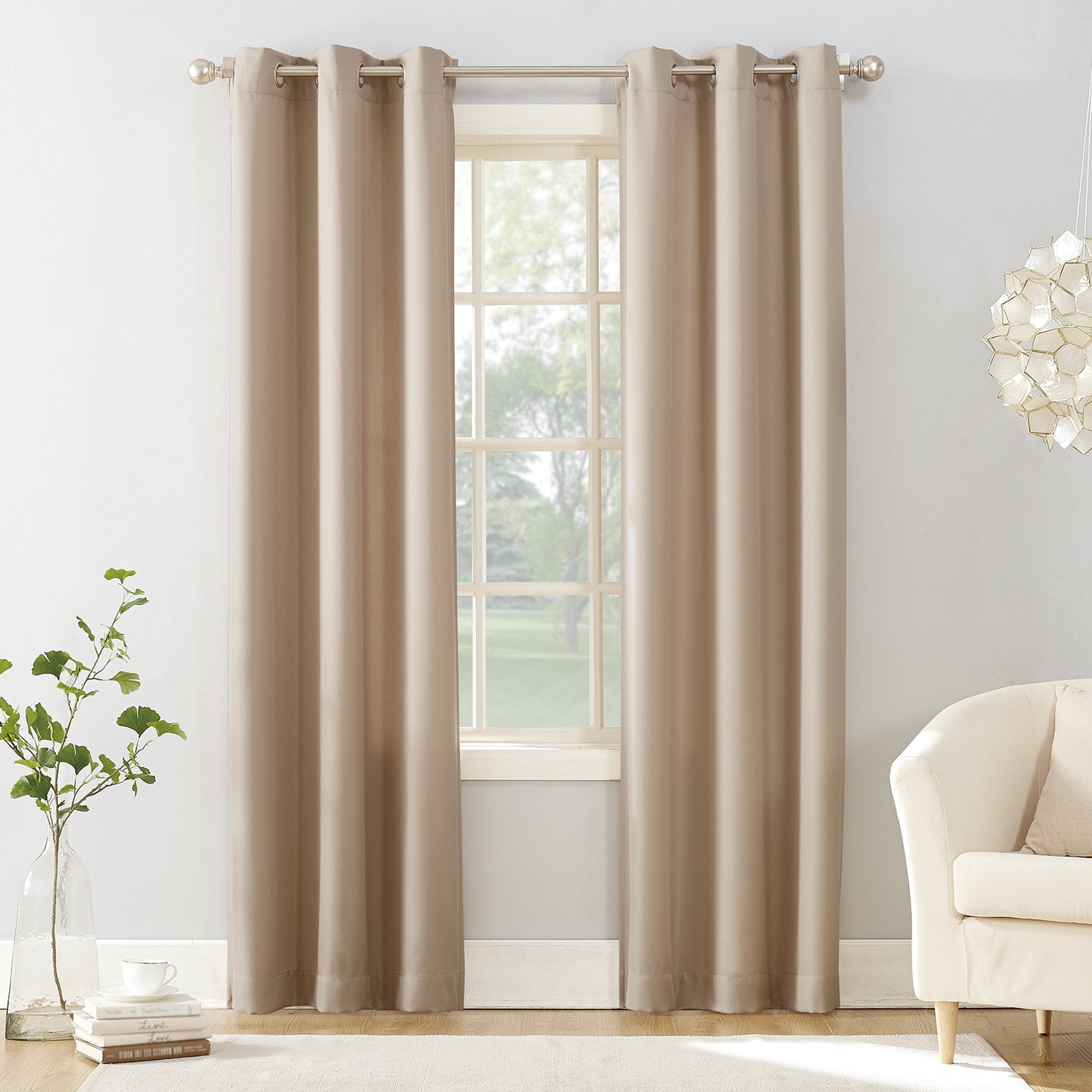 No. 918 Sora Casual Textured Grommet Curtain Panel, Single Panel