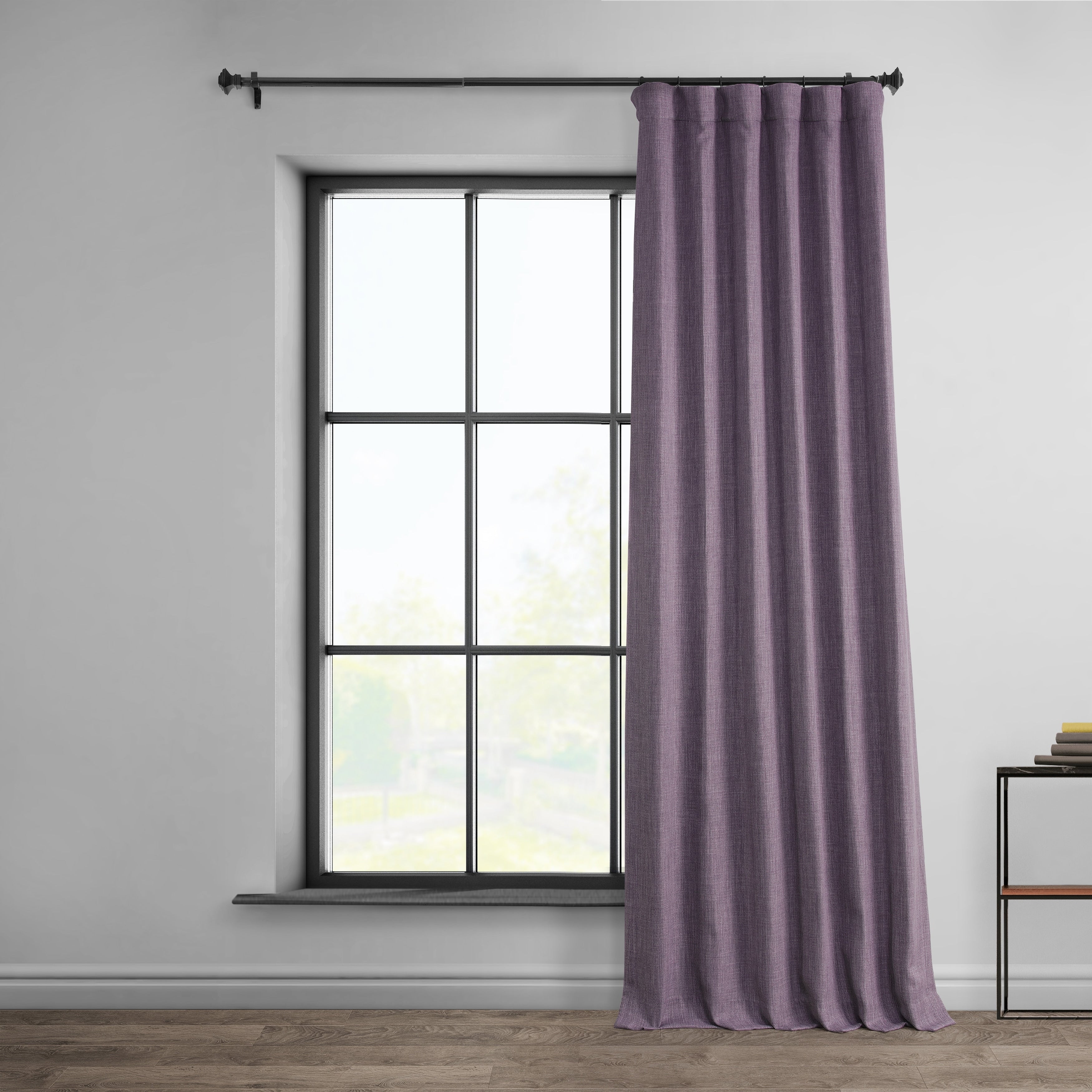 Exclusive Fabrics Faux Linen Room Darkening Curtain (1 Panel)