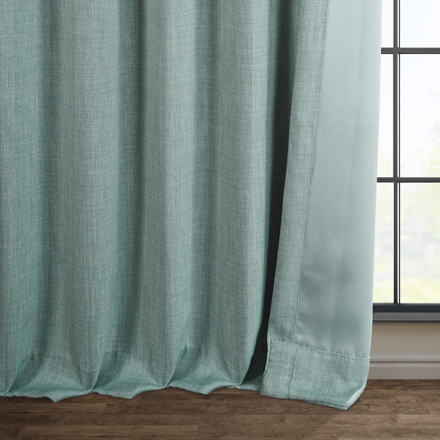 Exclusive Fabrics Faux Linen Room Darkening Curtain (1 Panel)