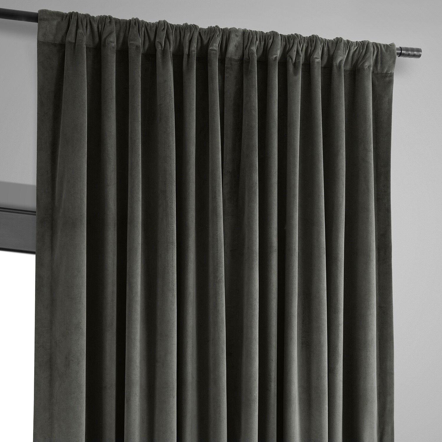 Exclusive Fabrics Signature Extra Wide Blackout Velvet Curtains (1 Panel) - Luxurious Blackout Drapes