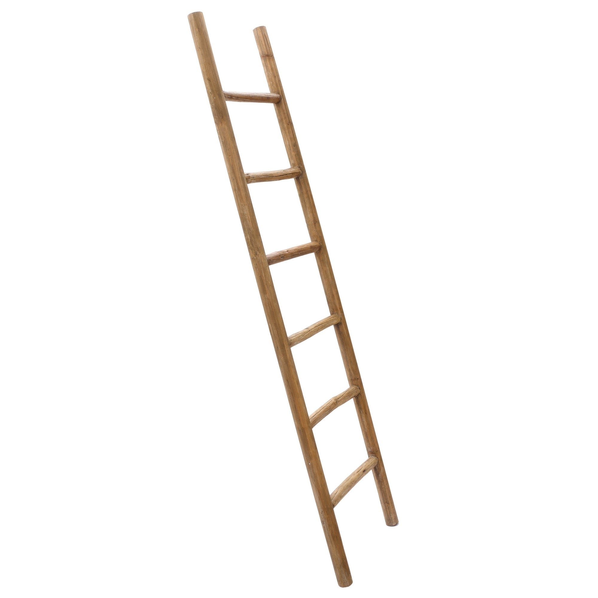 Rustic Natural Wood 6ft Decorative Blanket Ladder - 74.4 H x 18.9 W x 2 D