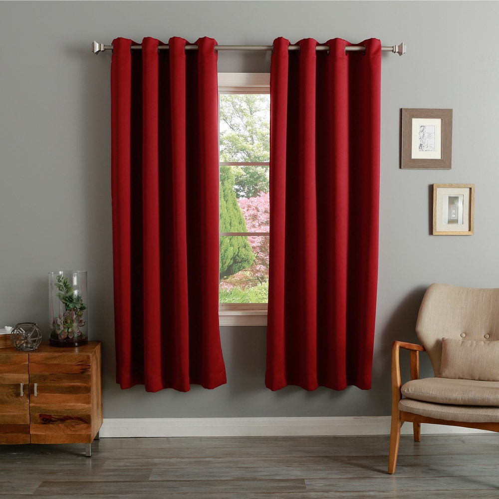 Aurora Home Thermal Insulated 72-inch Blackout Curtain Pair - 52 x 72