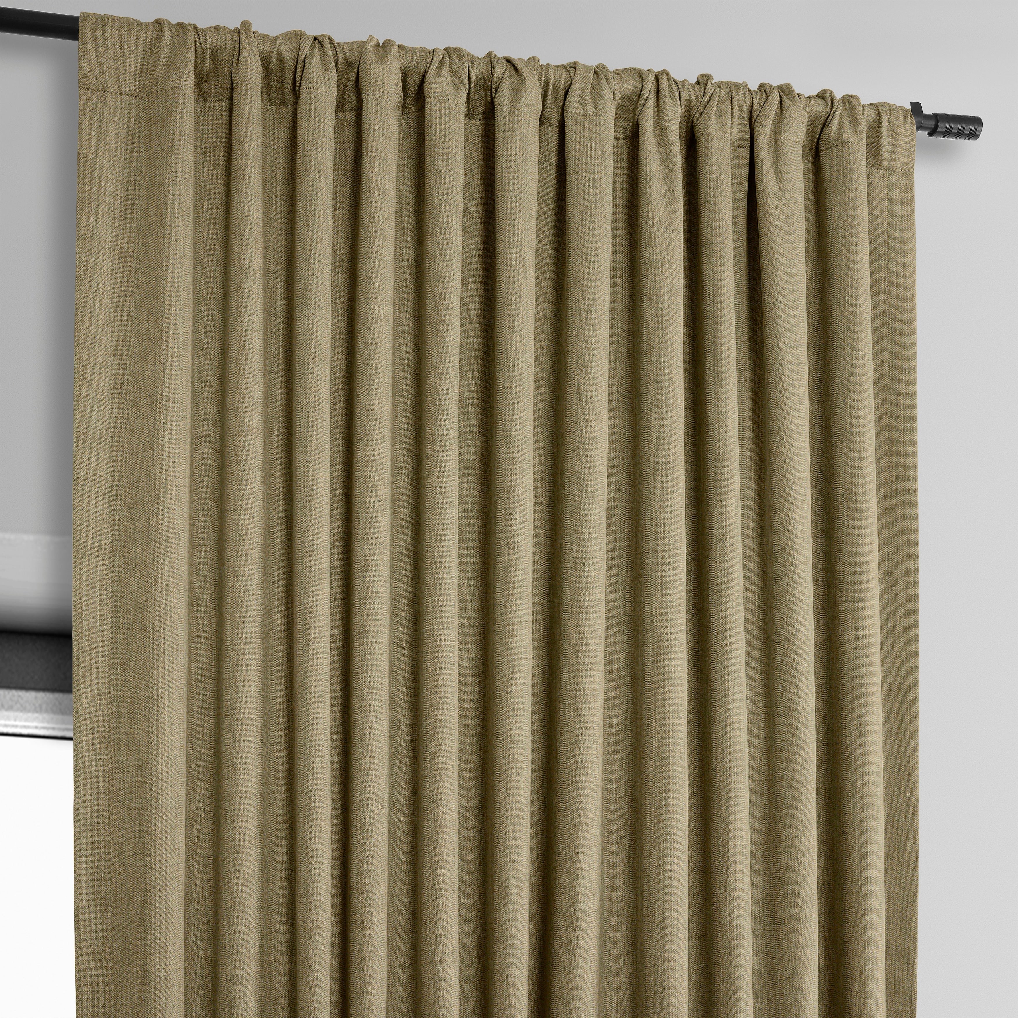 Exclusive Fabrics Faux Linen Room Darkening Curtain (1 Panel)