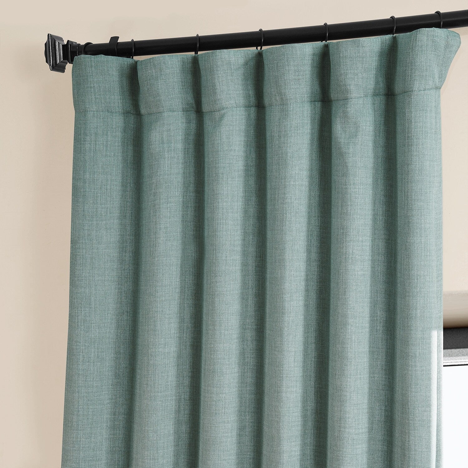 Exclusive Fabrics Faux Linen Room Darkening Curtain (1 Panel)