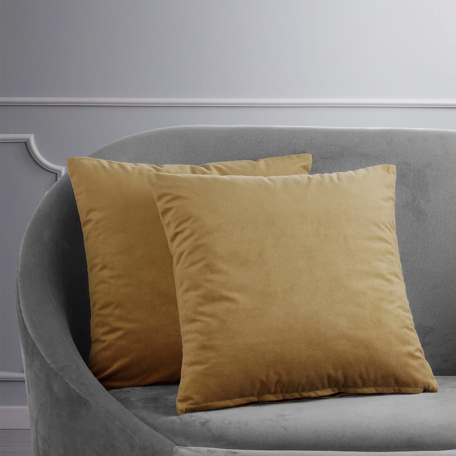 Exclusive Fabrics Signature Velvet Cushion Cover (Set of 2)