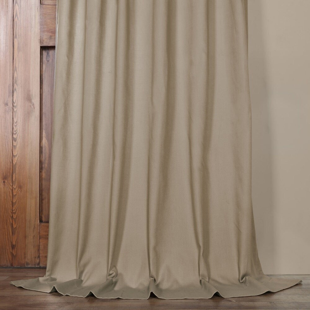 Exclusive Fabrics Solid Cotton Tie-Top Curtain (1 Panel)