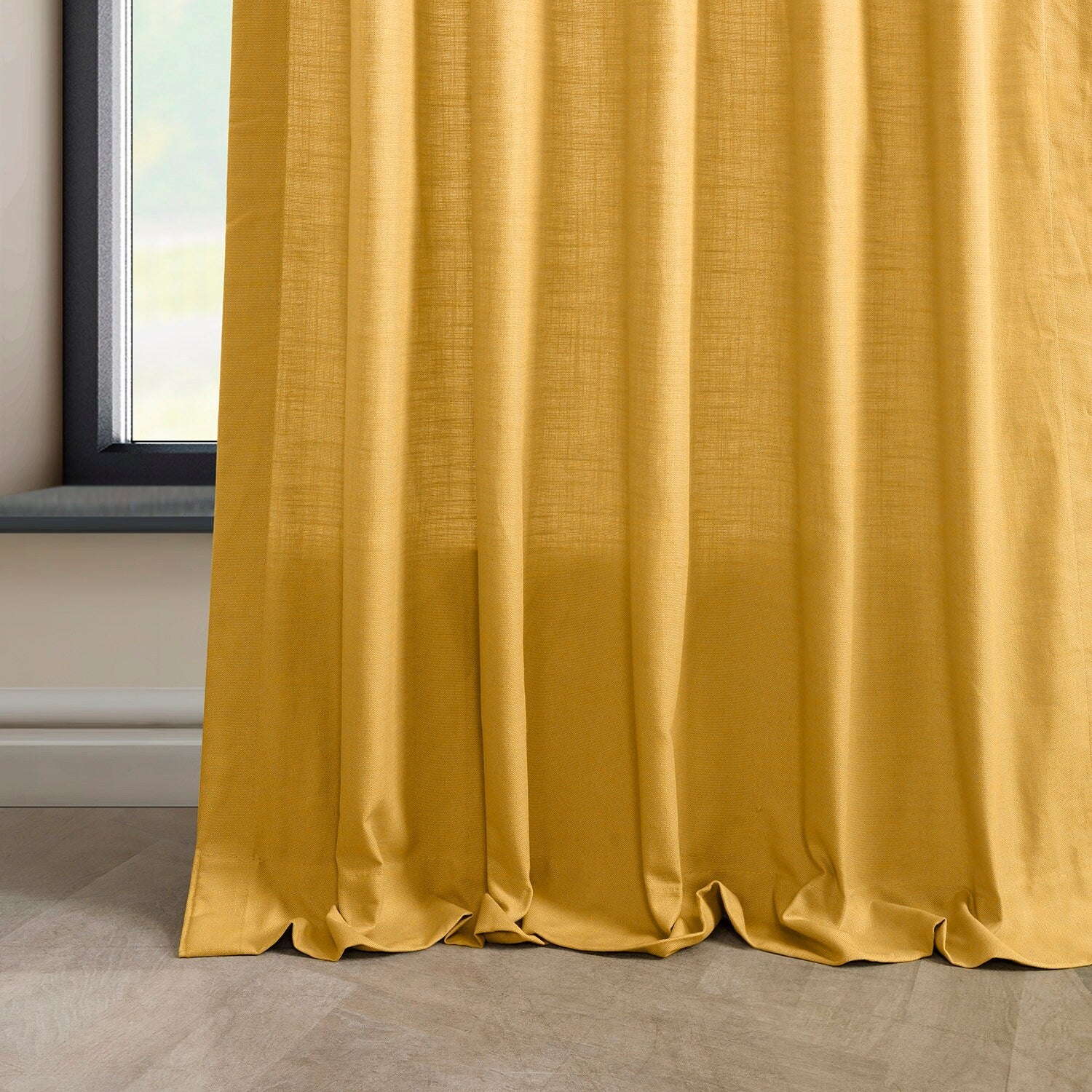 Exclusive Fabrics Dune Textured Solid Cotton Curtain Pair (2 Panels)