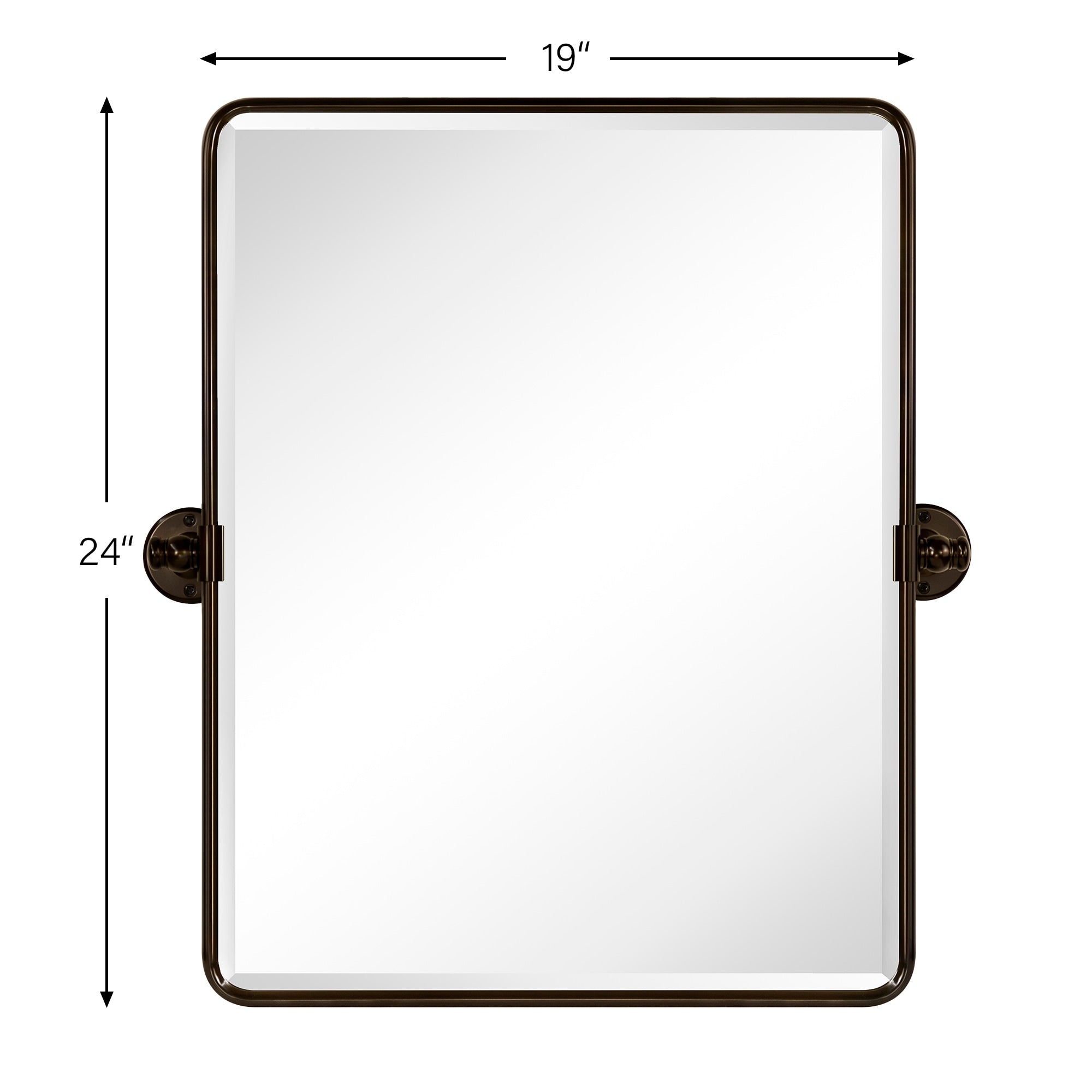 TEHOME Woodvale Rectangle Vertical Metal Wall Mirrors