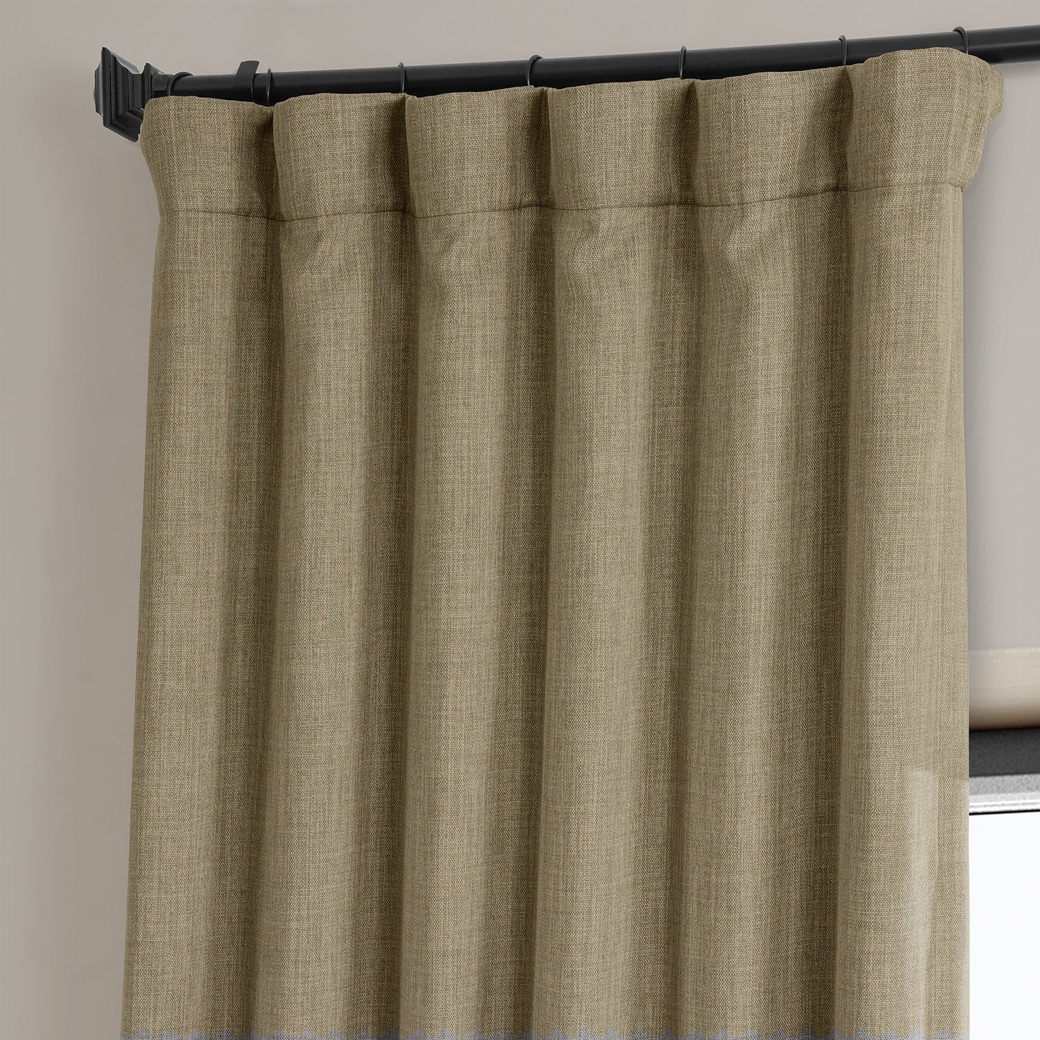 Exclusive Fabrics Faux Linen Room Darkening Curtain (1 Panel)