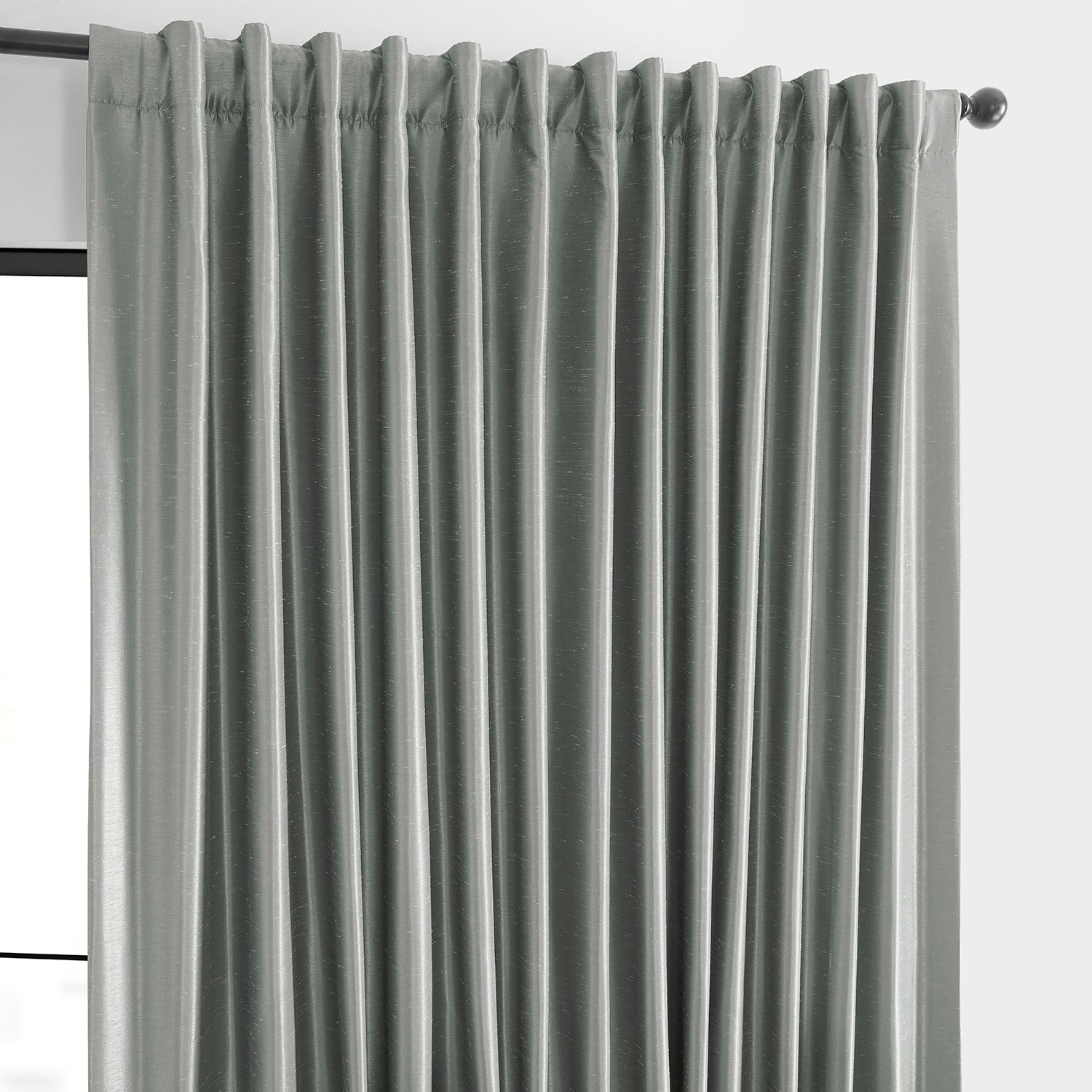 Exclusive Fabrics Blackout Extra Wide Faux Dupioni Curtain (1 Panel)