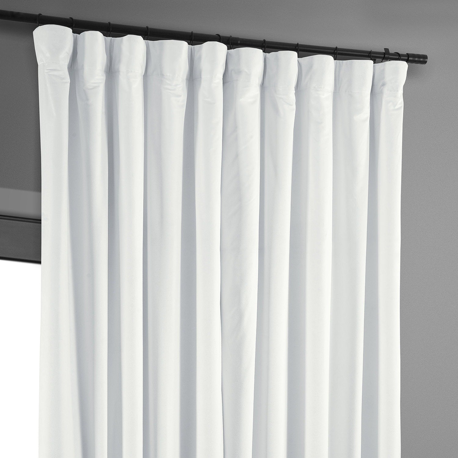 Exclusive Fabrics Signature Extra Wide Blackout Velvet Curtains (1 Panel) - Luxurious Blackout Drapes