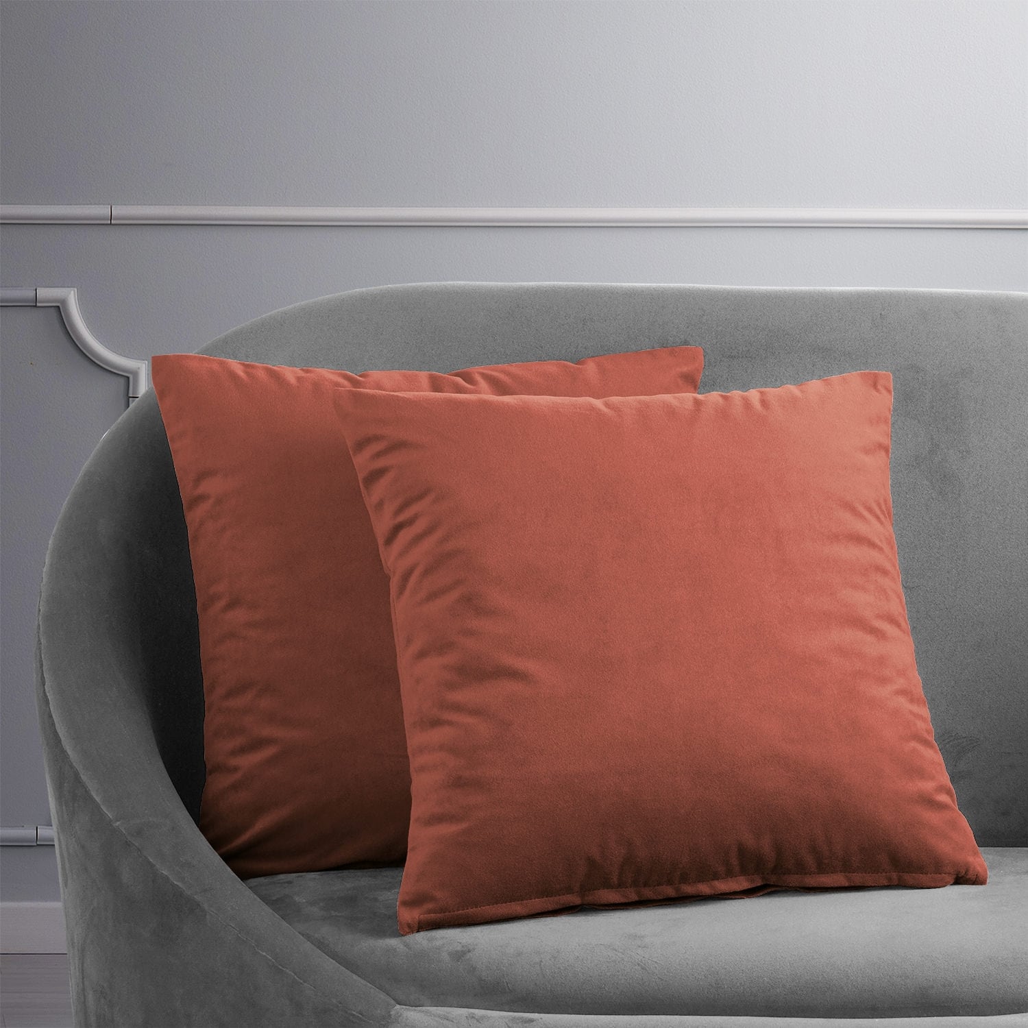 Exclusive Fabrics Signature Velvet Cushion Cover (Set of 2)