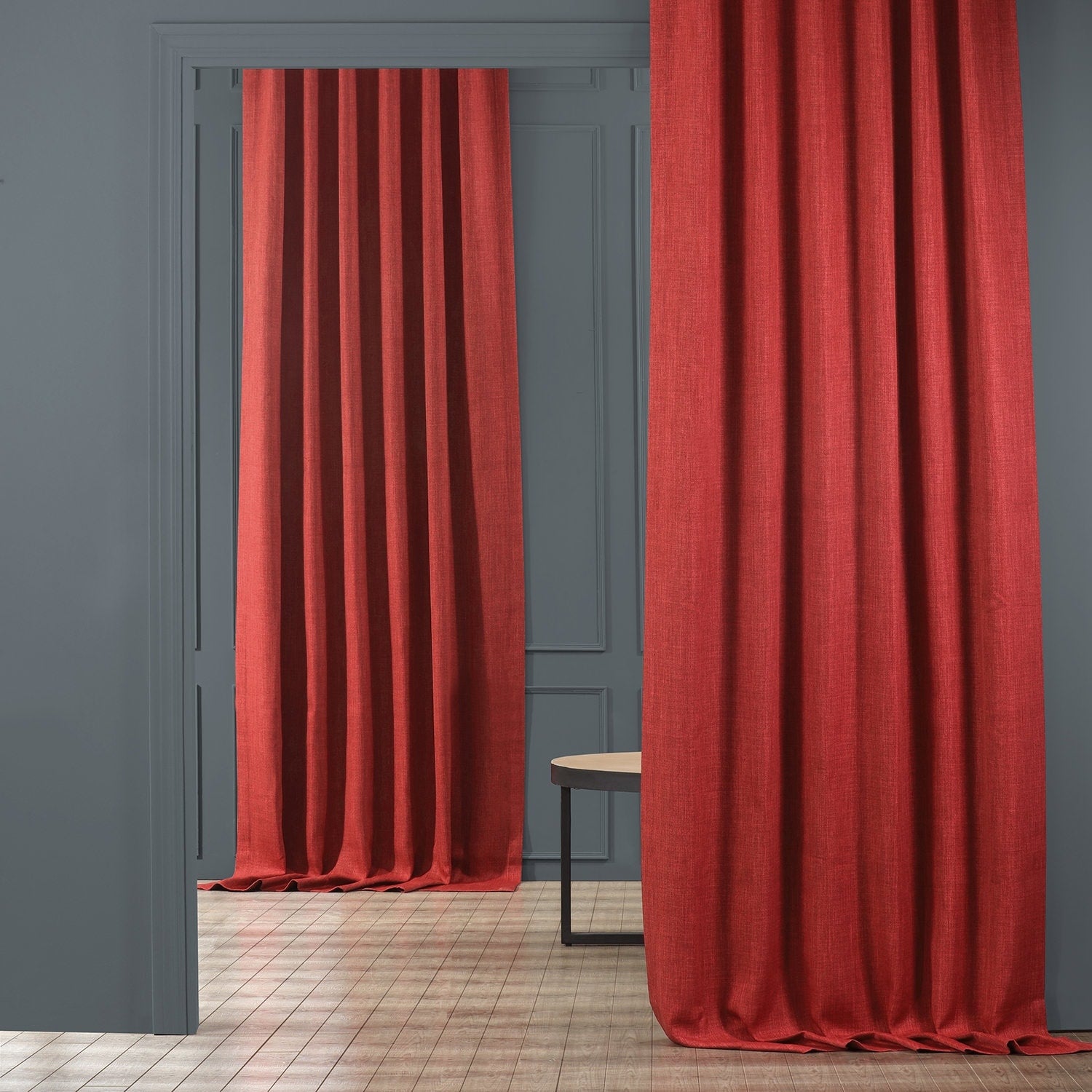 Exclusive Fabrics Faux Linen Room Darkening Curtain (1 Panel)