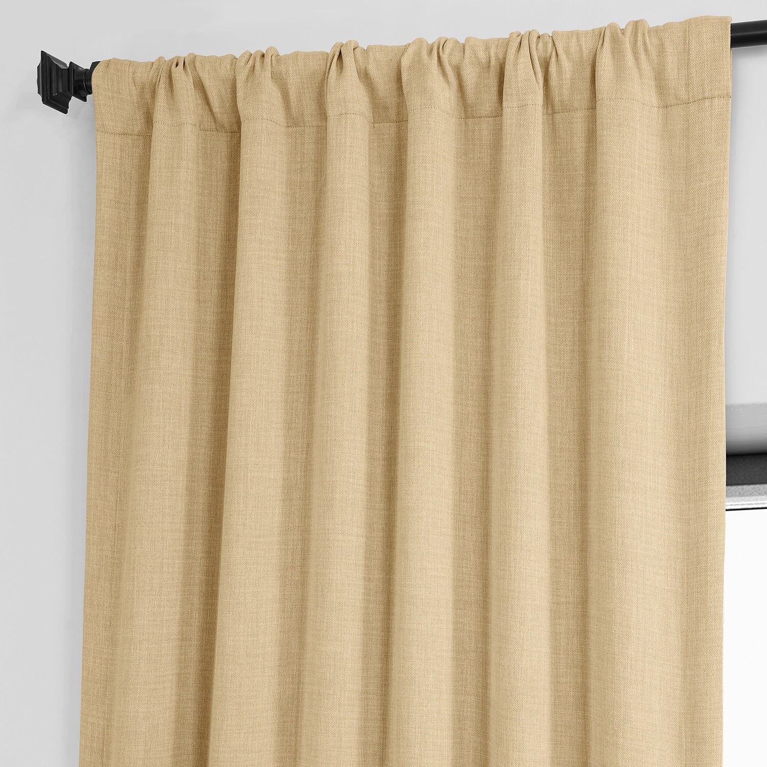 Exclusive Fabrics Faux Linen Room Darkening Curtain (1 Panel)