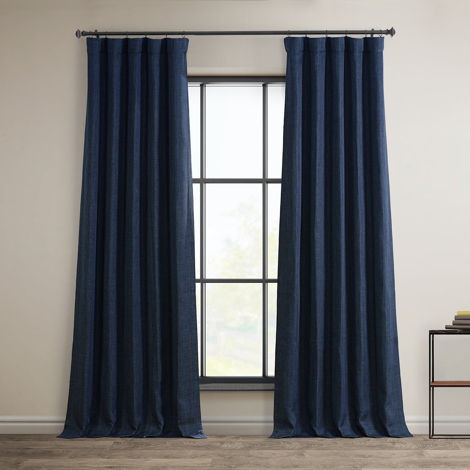 Exclusive Fabrics Faux Linen Room Darkening Curtain (1 Panel)